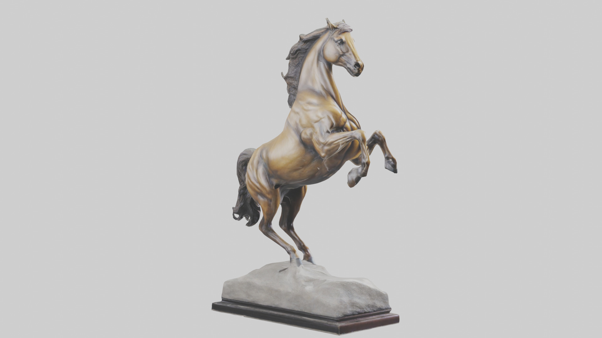 Leaping Horse statue model Low-poly 3D model_11