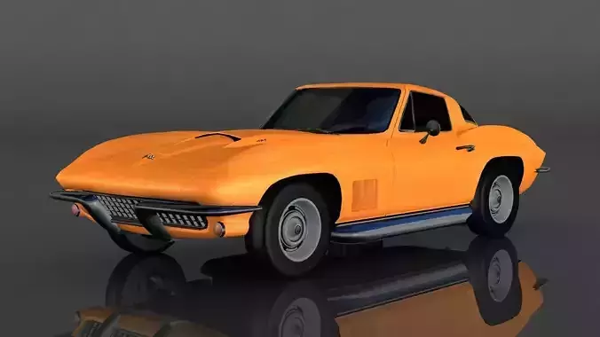 Chevrolet Corvette Stingray Low-poly 3D model