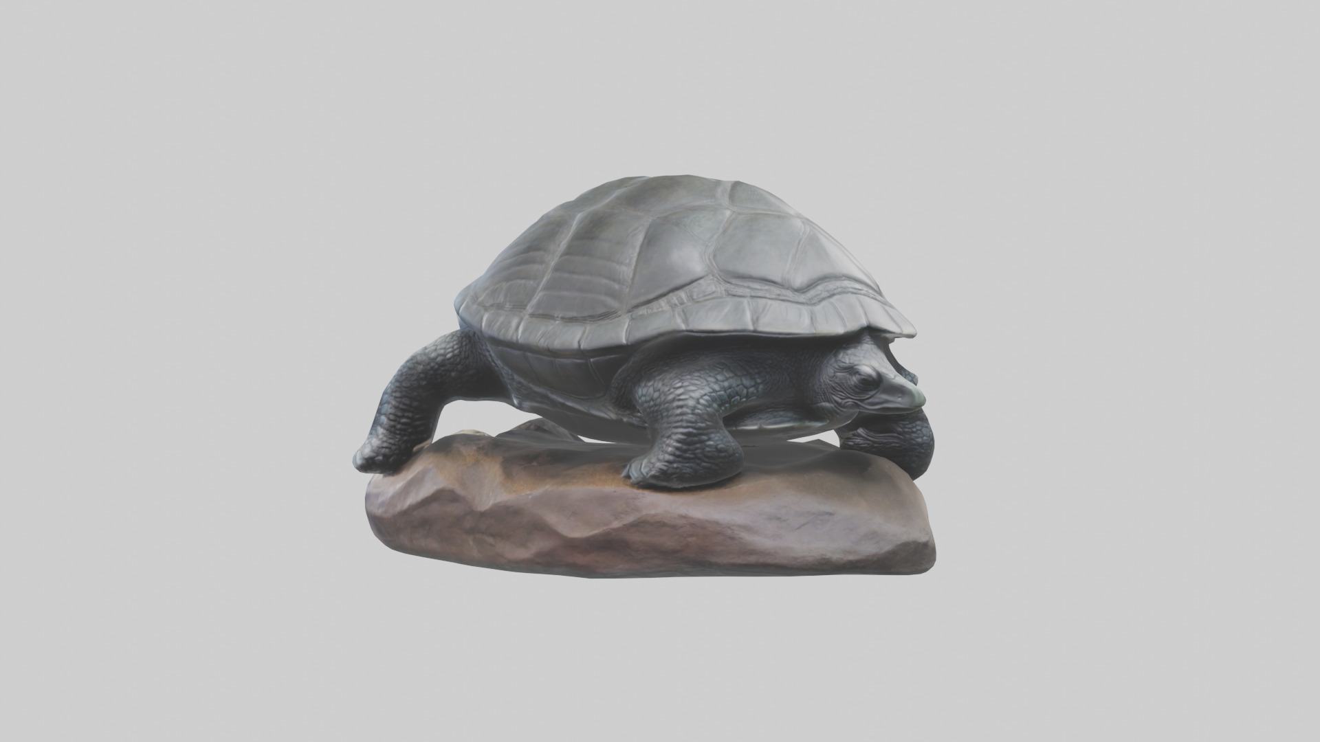 Leatherback Turtle statue model Low-poly 3D model_3