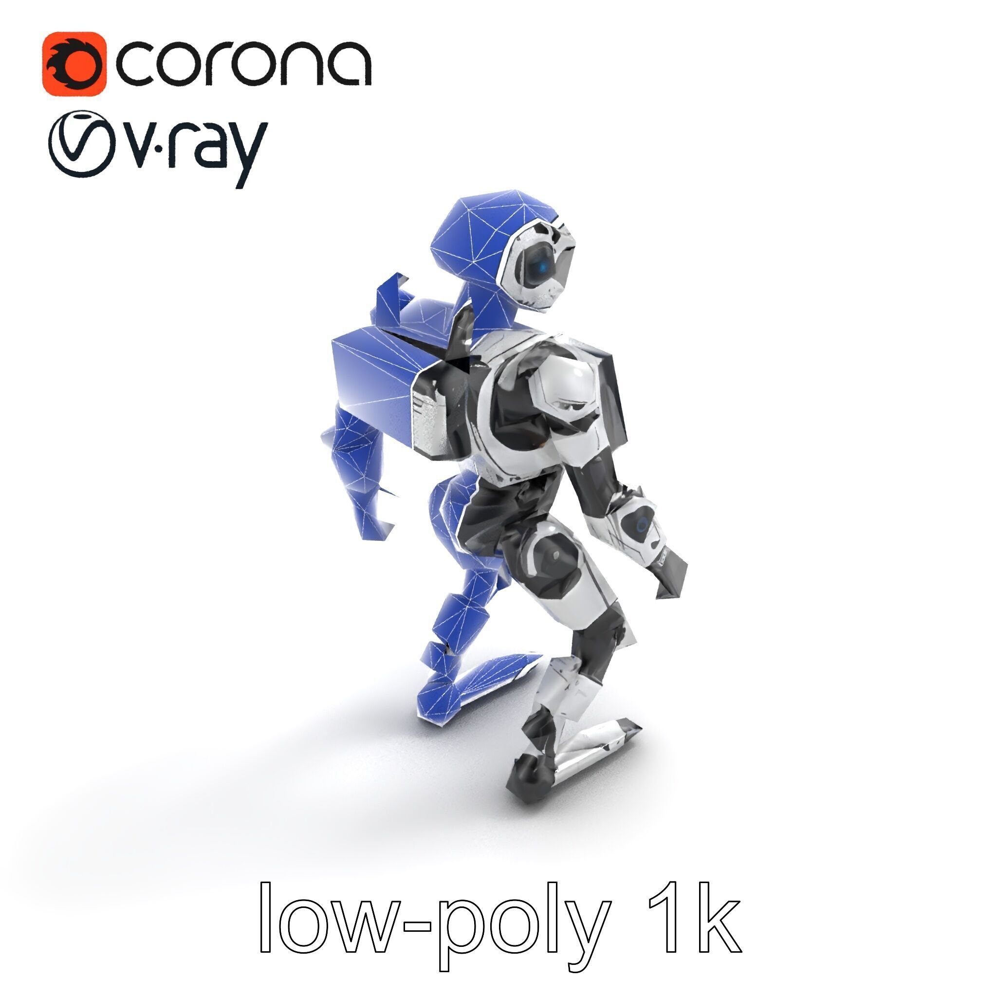 Cybernetic Repair Unit Humanoid model pack Low-poly 3D model_27