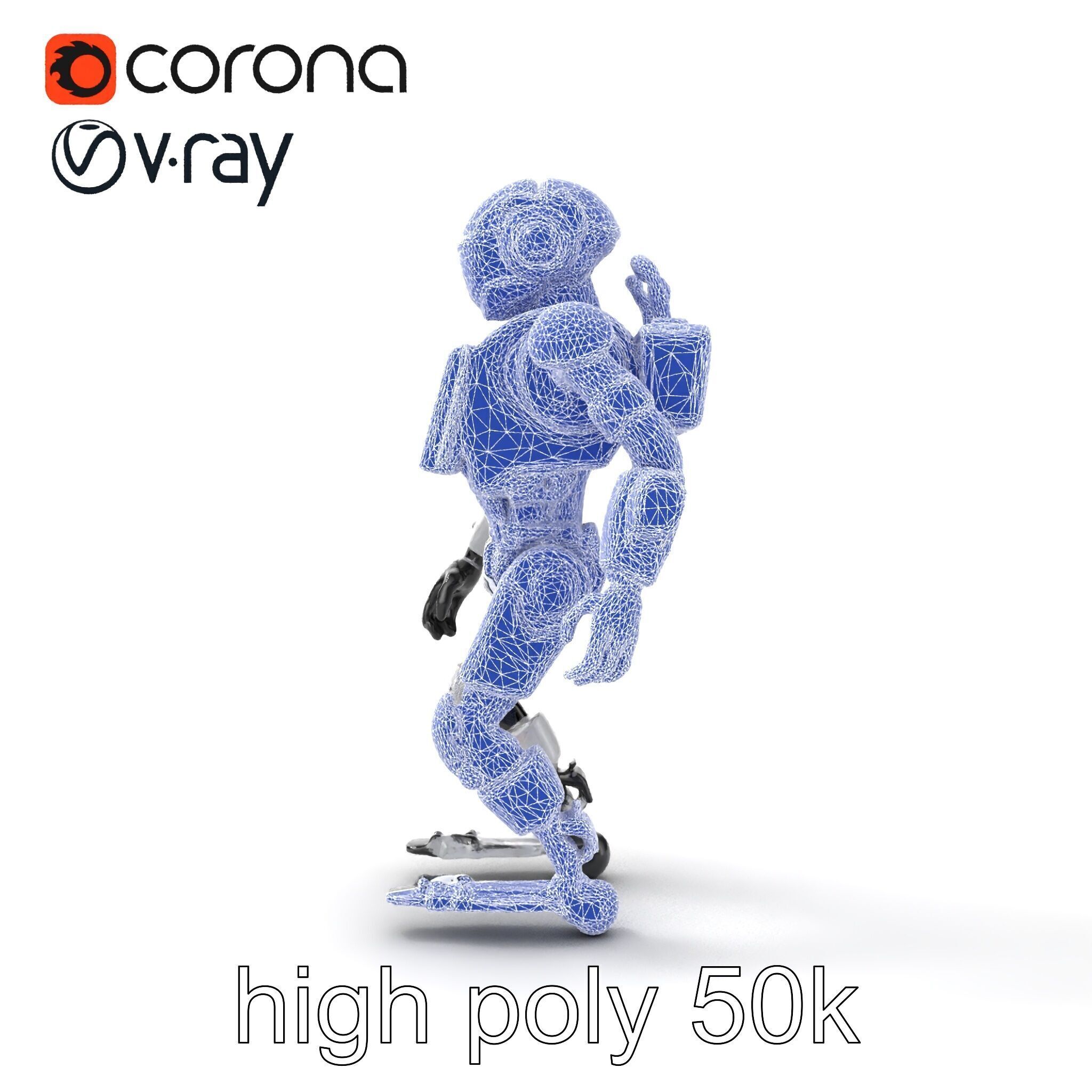 Cybernetic Repair Unit Humanoid model pack Low-poly 3D model_30