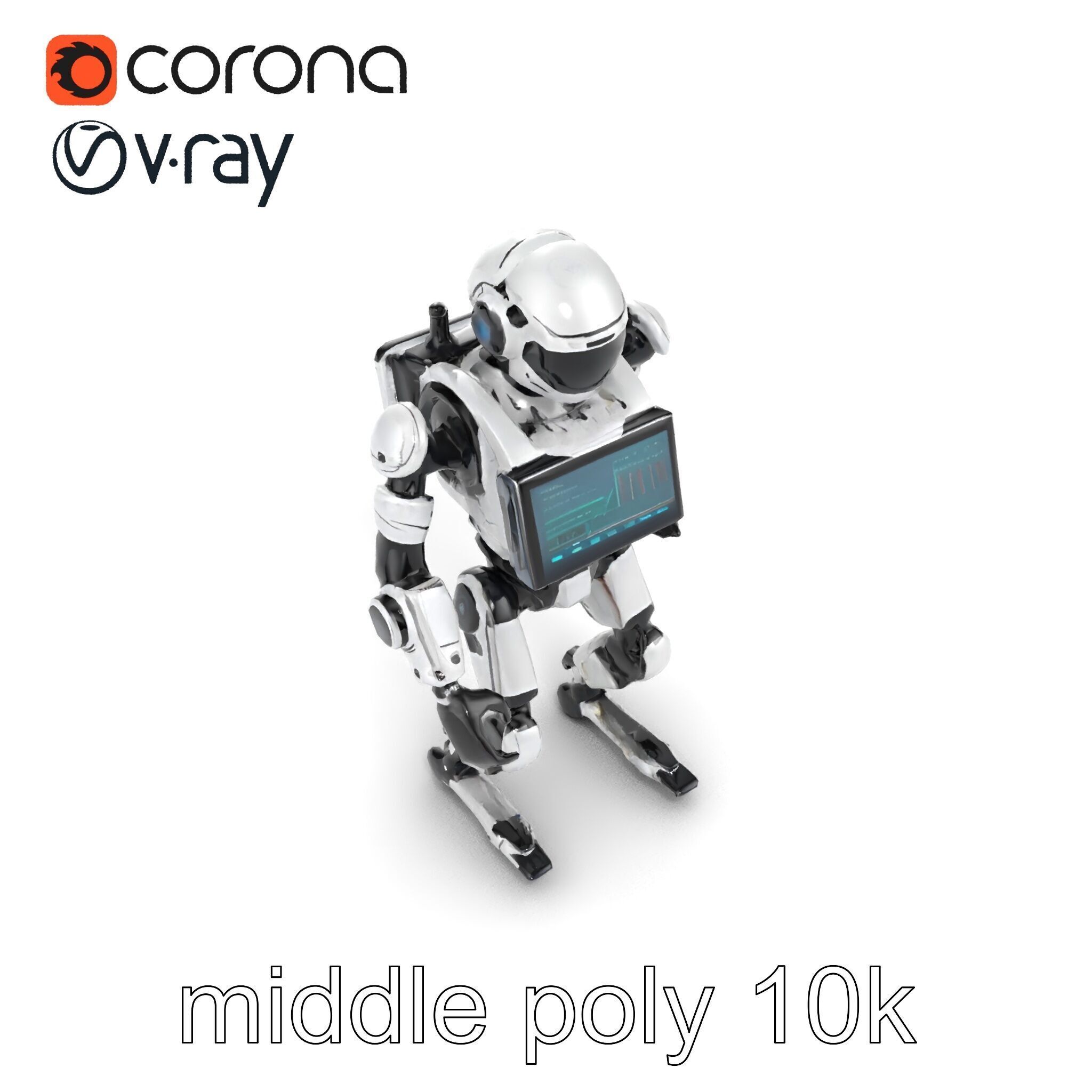 Cybernetic Repair Unit Humanoid model pack Low-poly 3D model_20