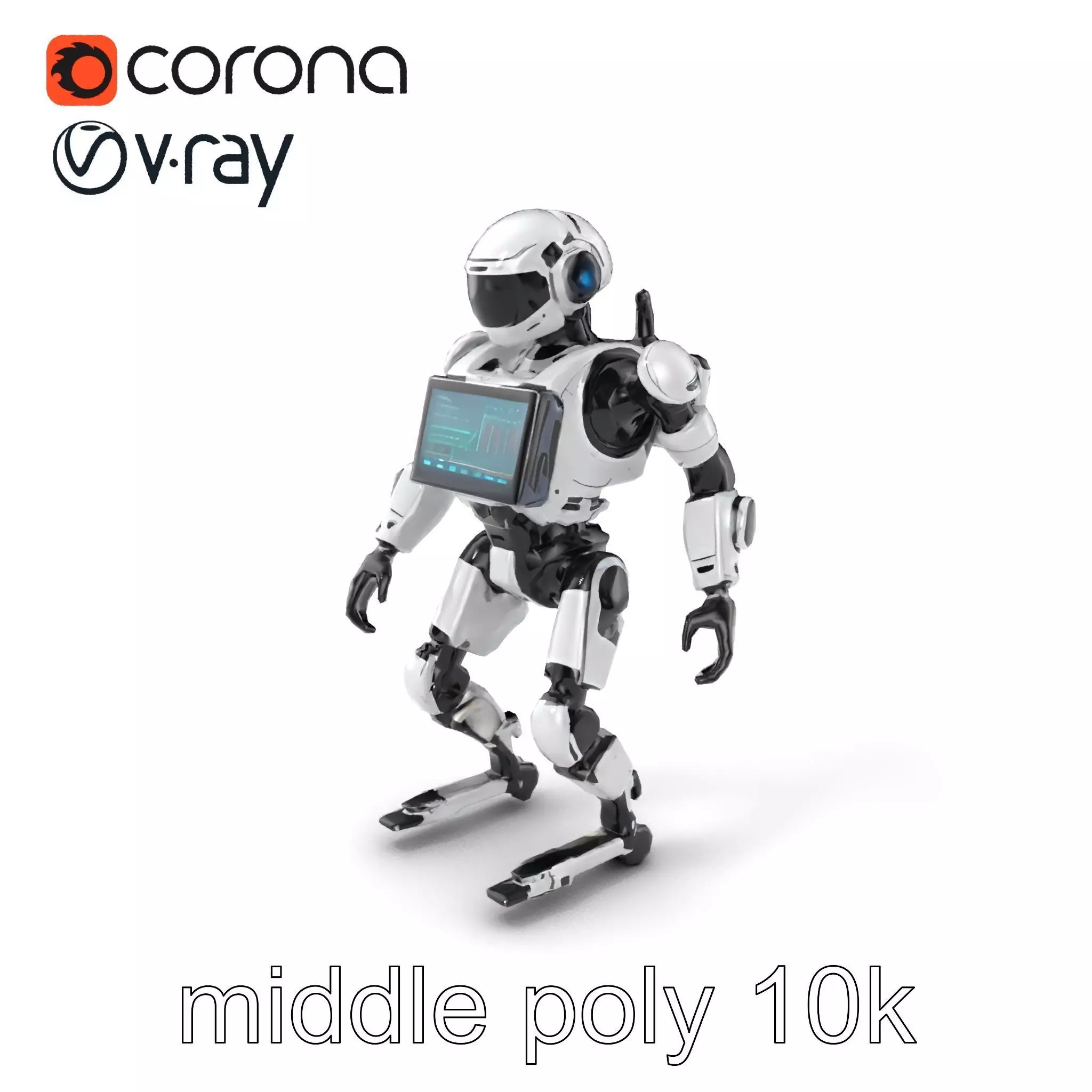 Cybernetic Repair Unit Humanoid model pack Low-poly 3D model_0