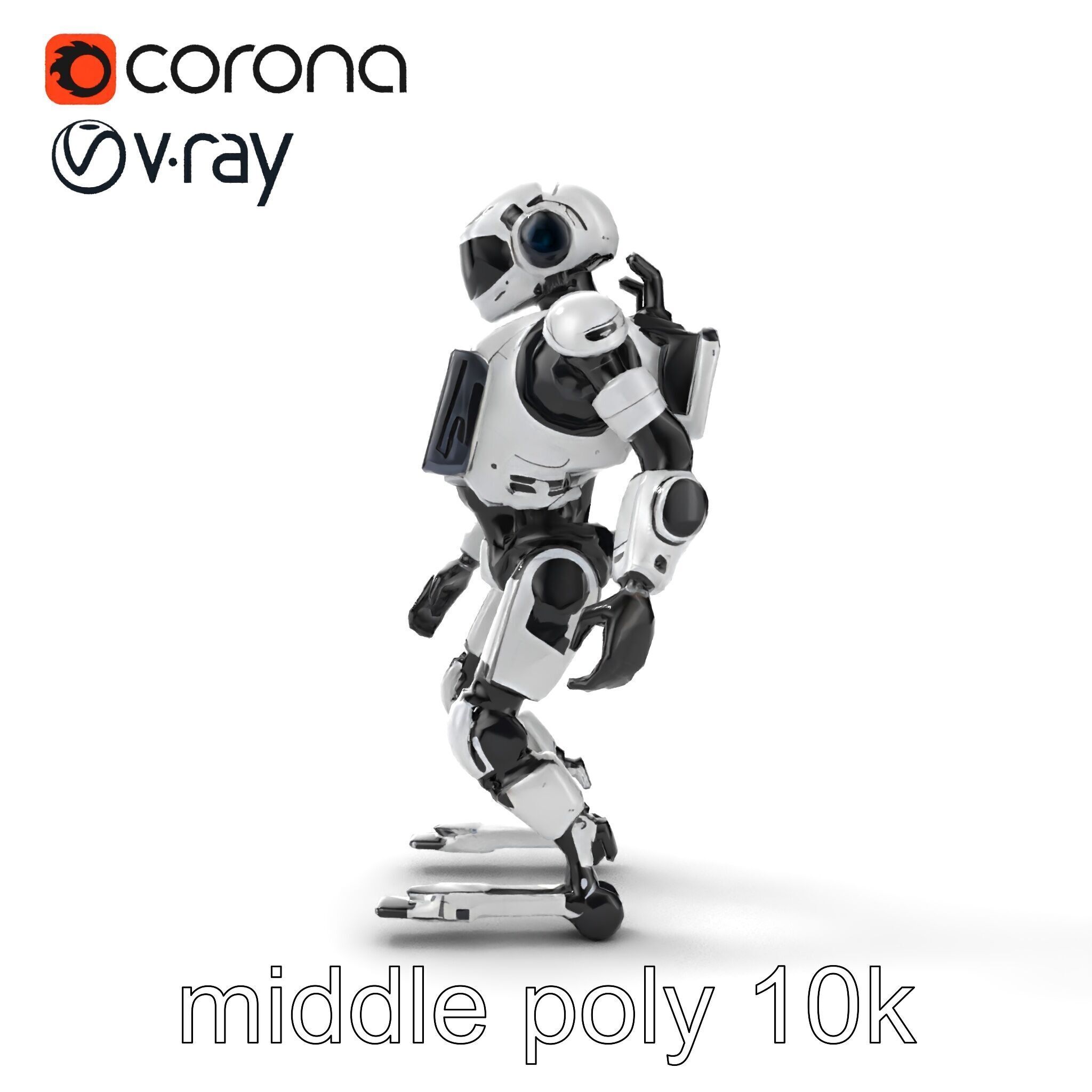 Cybernetic Repair Unit Humanoid model pack Low-poly 3D model_19