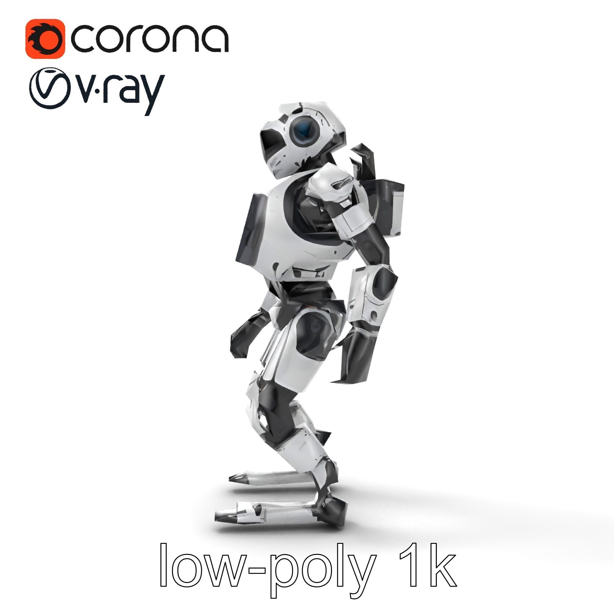 Cybernetic Repair Unit Humanoid model pack Low-poly 3D model_21