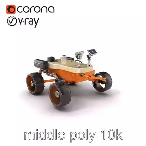 Autonomous Exploration Rover Model Pack Low-poly 3D model
