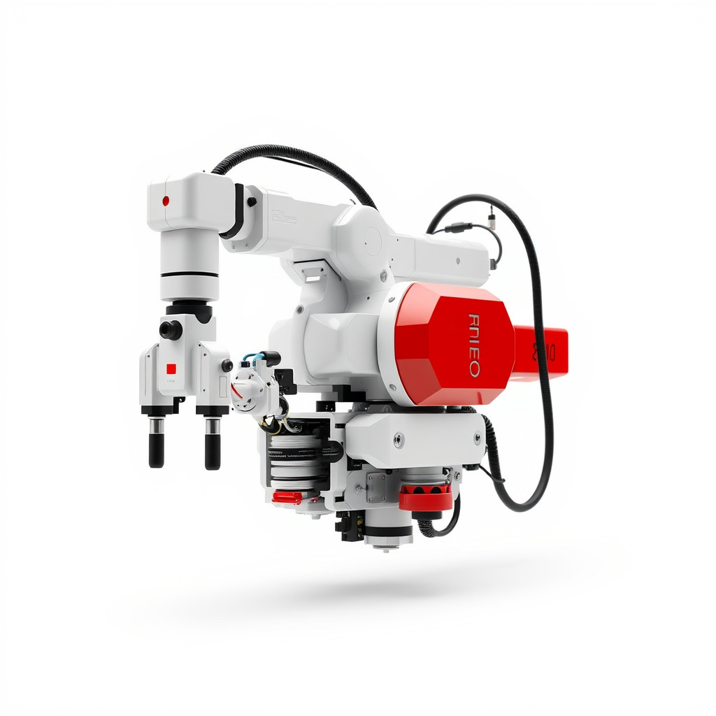 Industrial Painting Robot Model Pack with Extendable Arms Low-poly 3D model_3