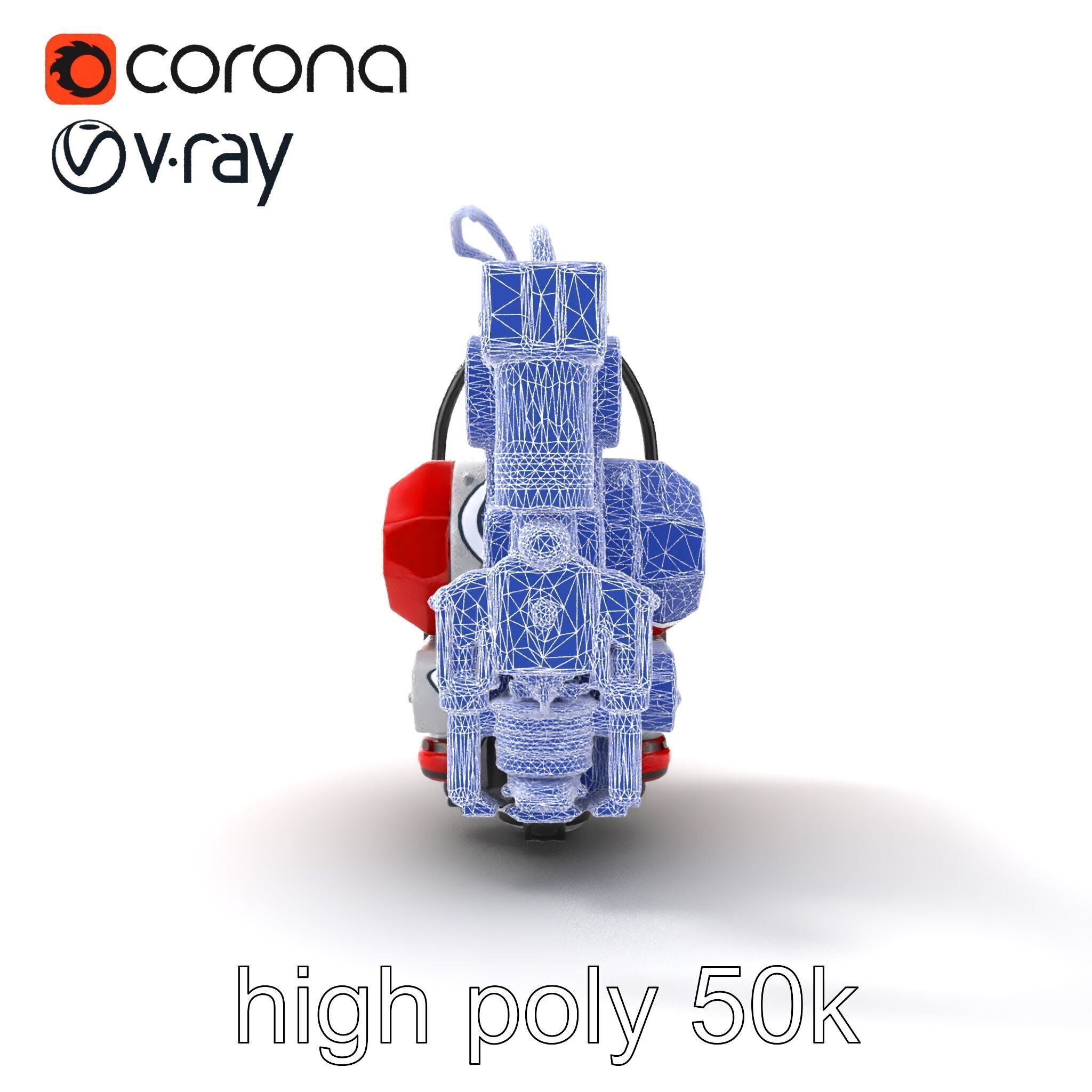 Industrial Painting Robot Model Pack with Extendable Arms Low-poly 3D model_29