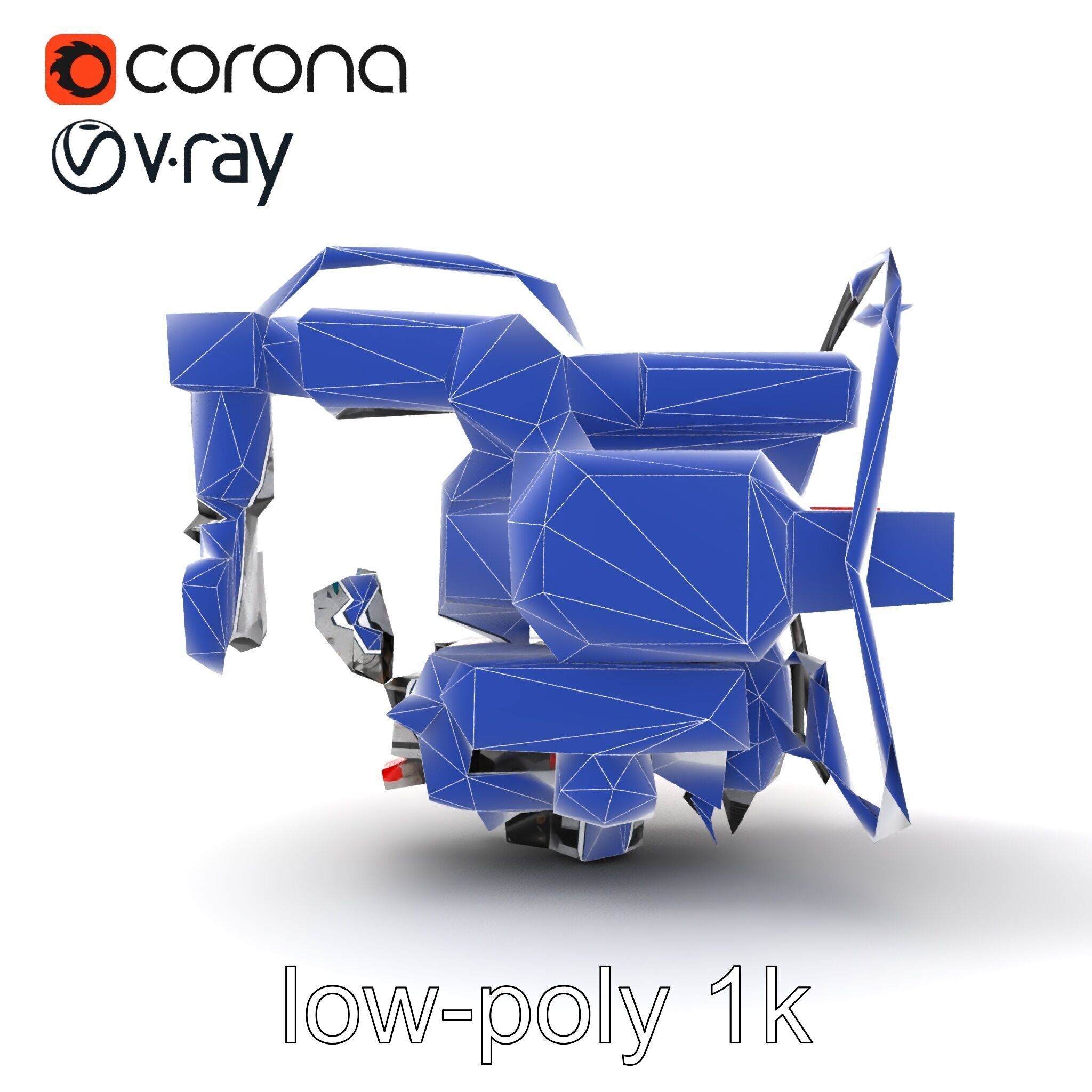 Industrial Painting Robot Model Pack with Extendable Arms Low-poly 3D model_26