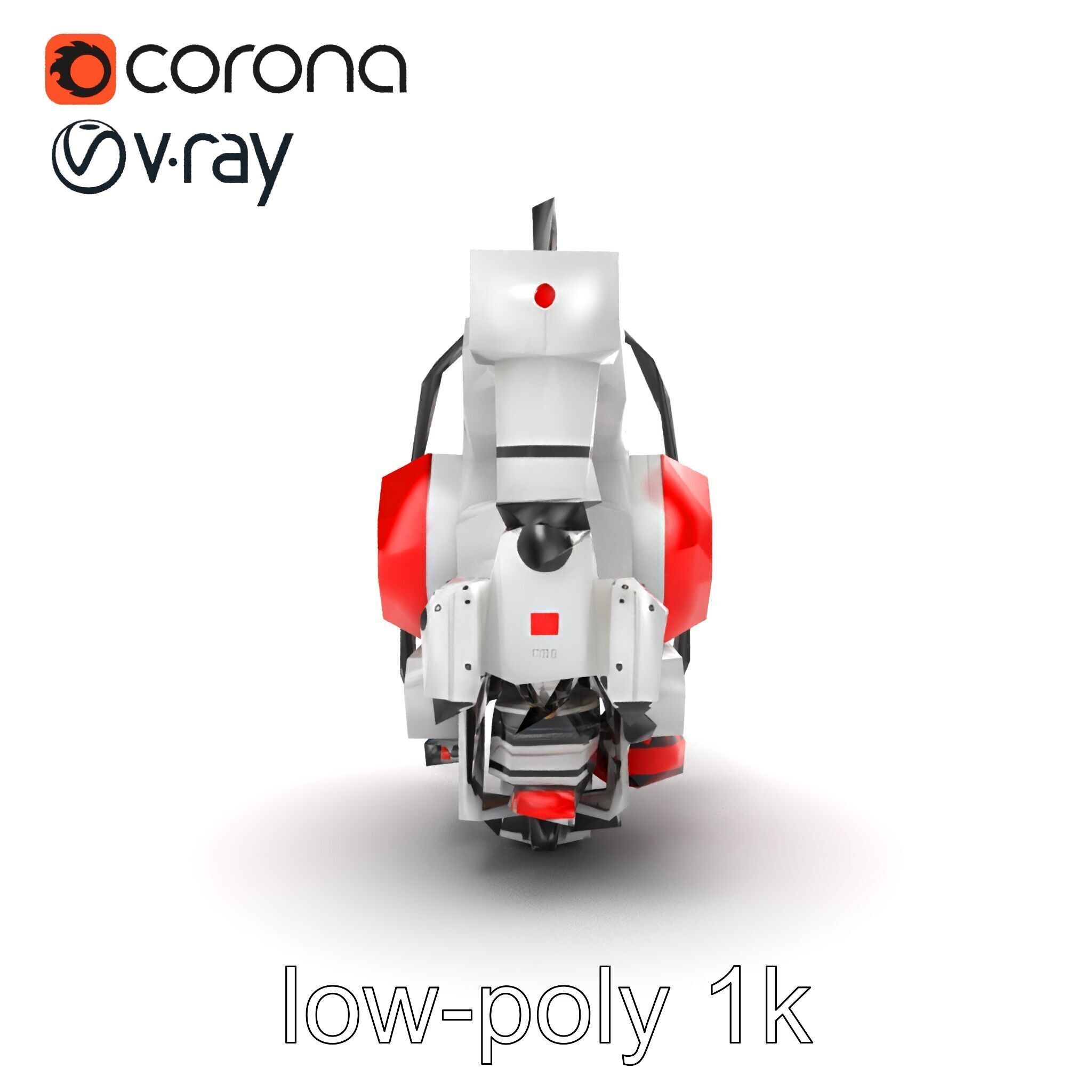 Industrial Painting Robot Model Pack with Extendable Arms Low-poly 3D model_18