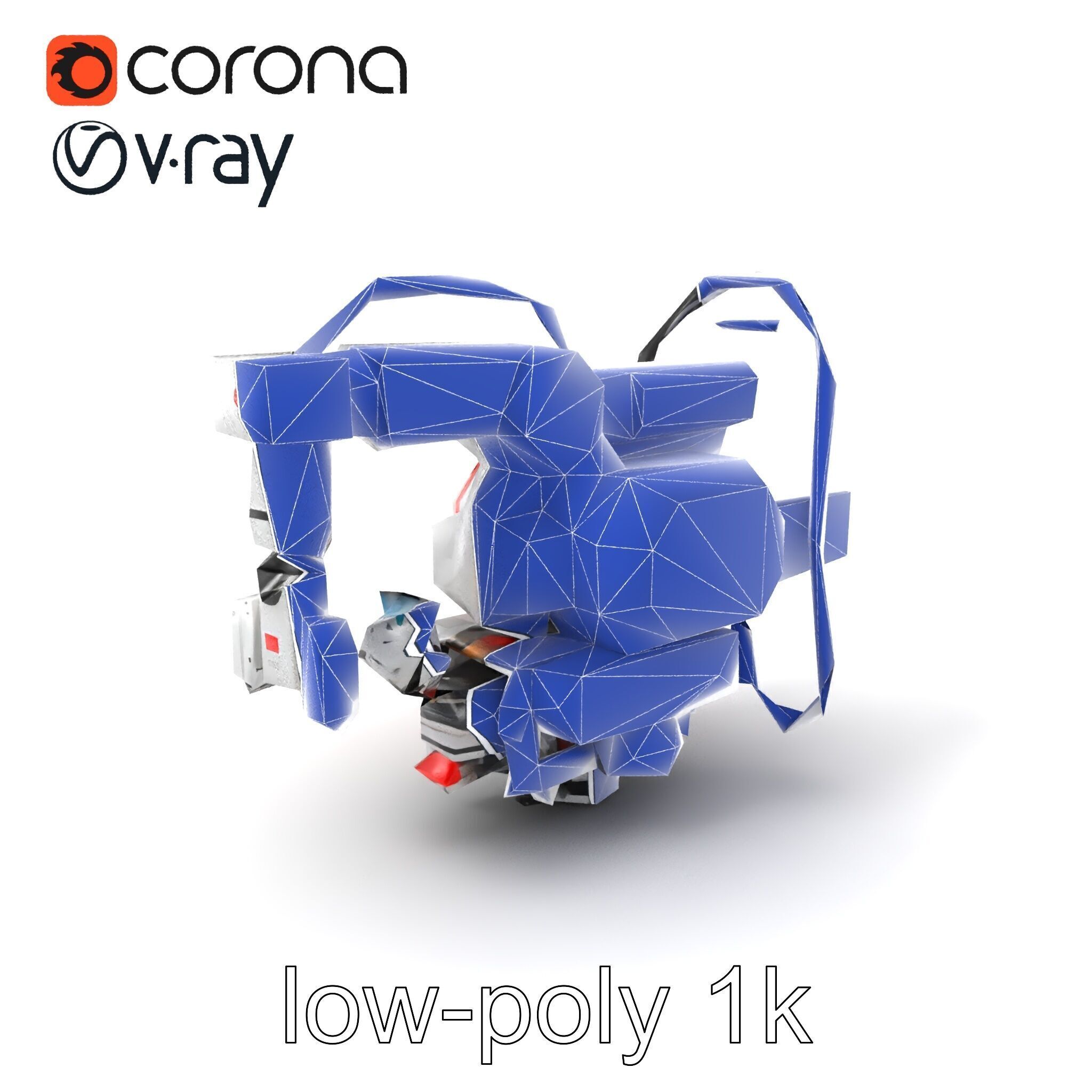 Industrial Painting Robot Model Pack with Extendable Arms Low-poly 3D model_6