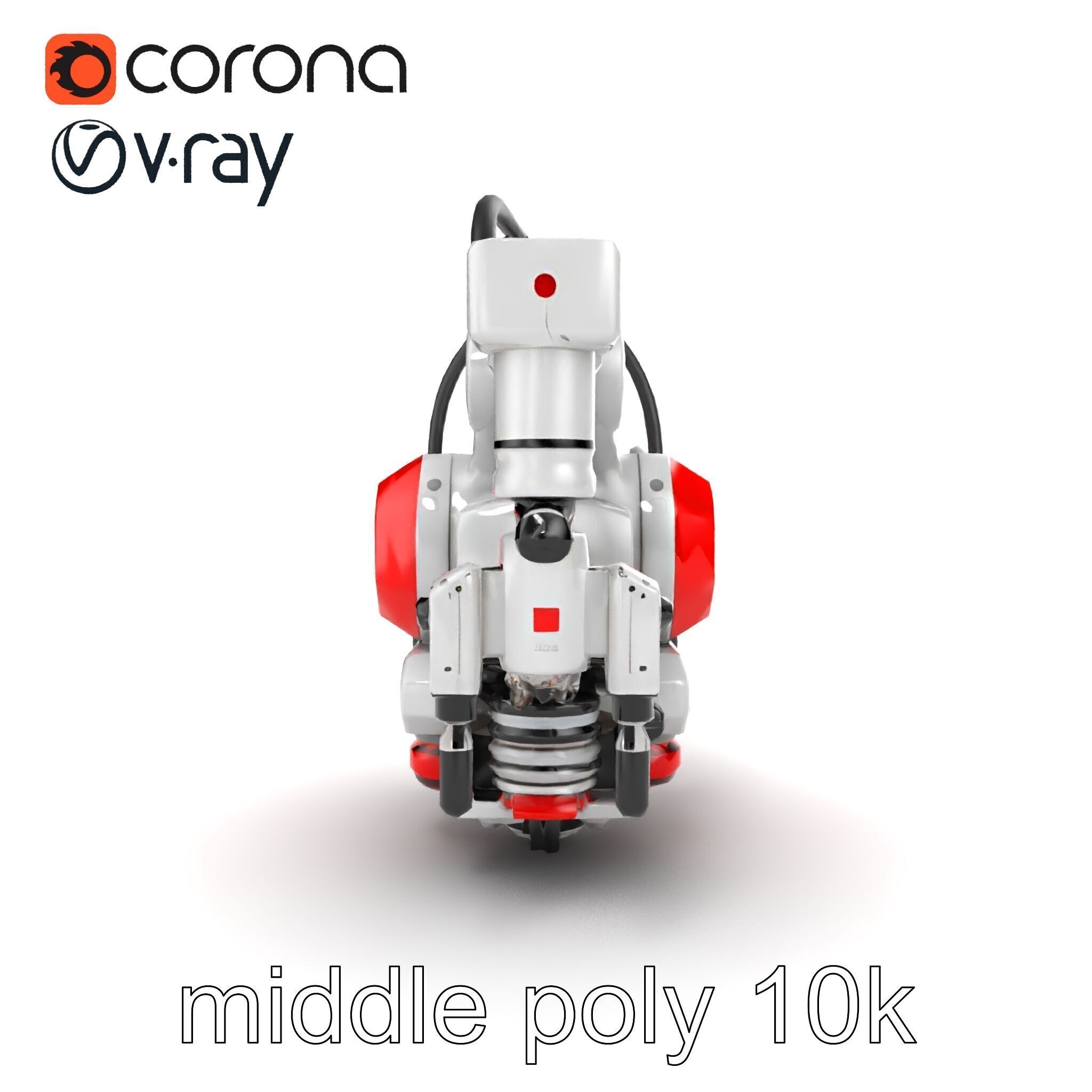 Industrial Painting Robot Model Pack with Extendable Arms Low-poly 3D model_21