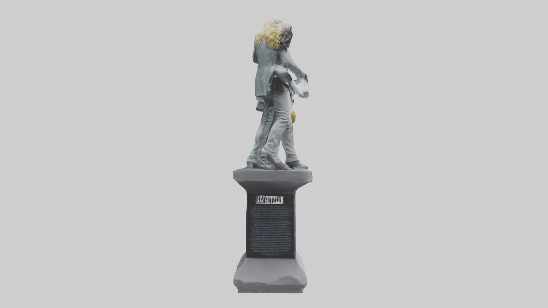 Led Zeppelin statue model Low-poly 3D model_13