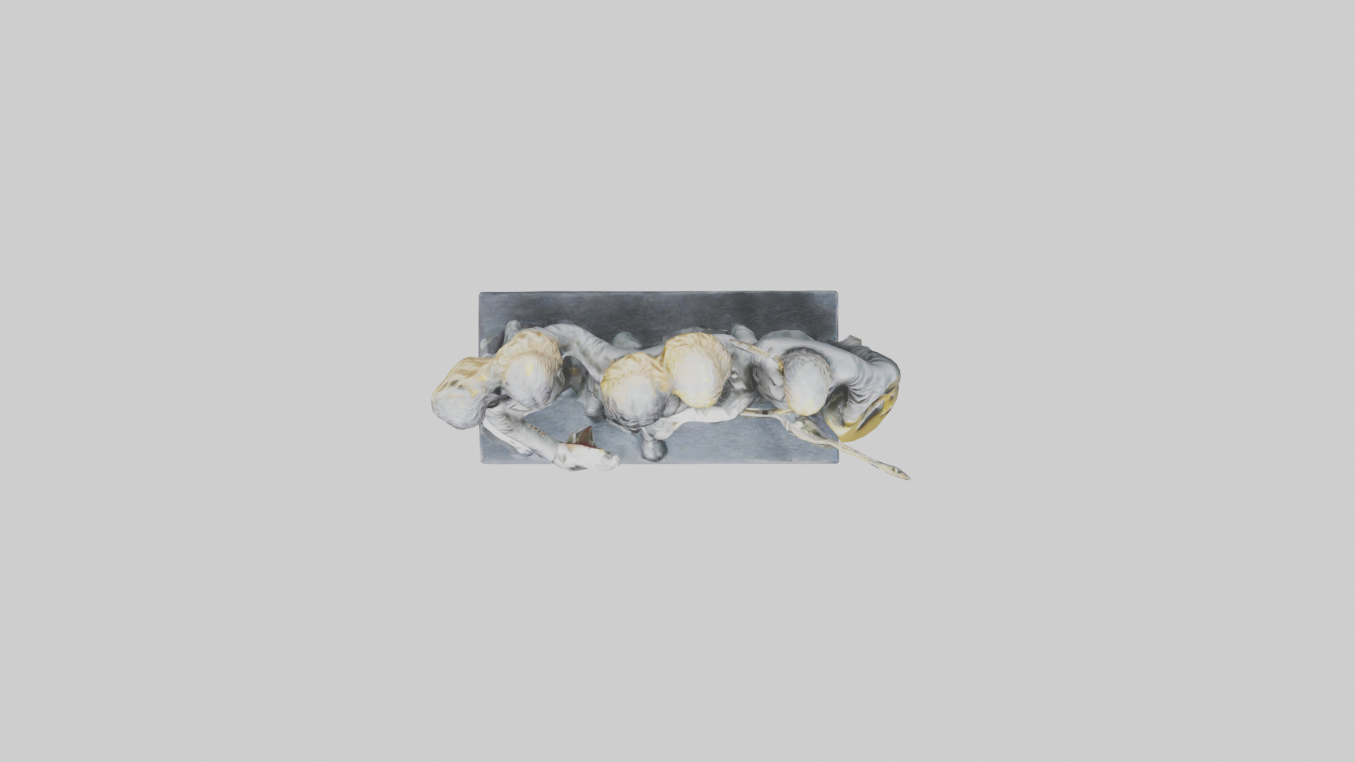 Led Zeppelin statue model Low-poly 3D model_14