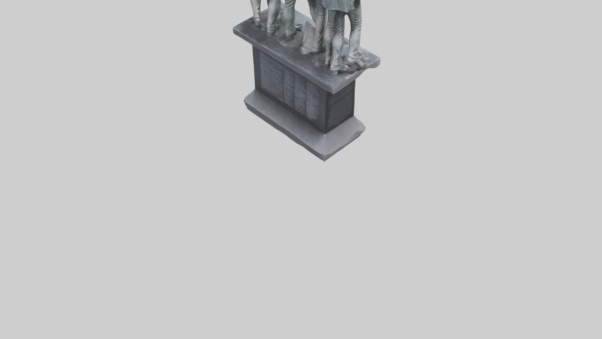Led Zeppelin statue model Low-poly 3D model_6