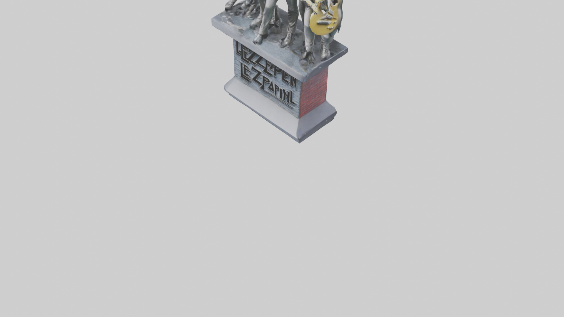Led Zeppelin statue model Low-poly 3D model_7