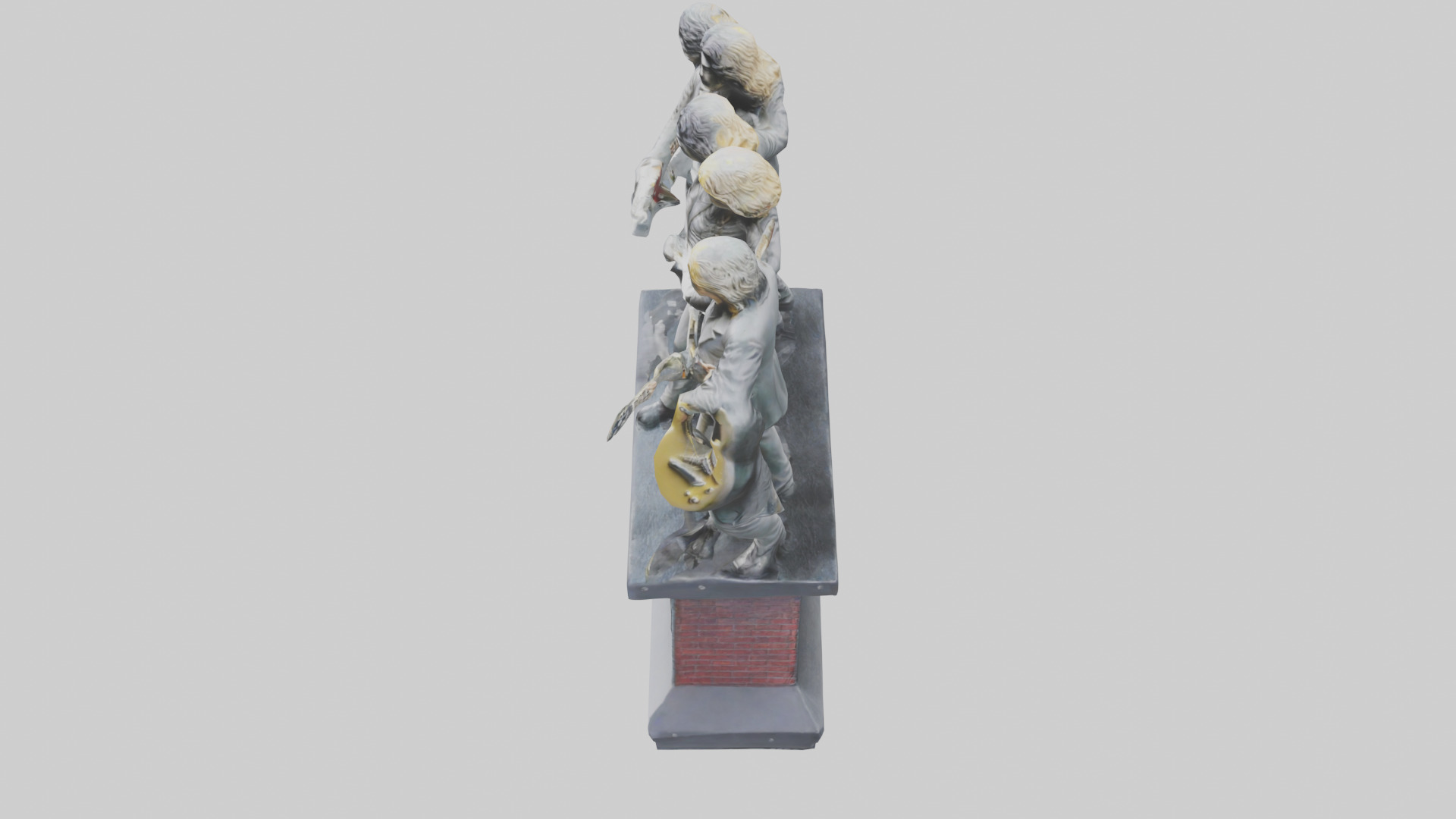 Led Zeppelin statue model Low-poly 3D model_17