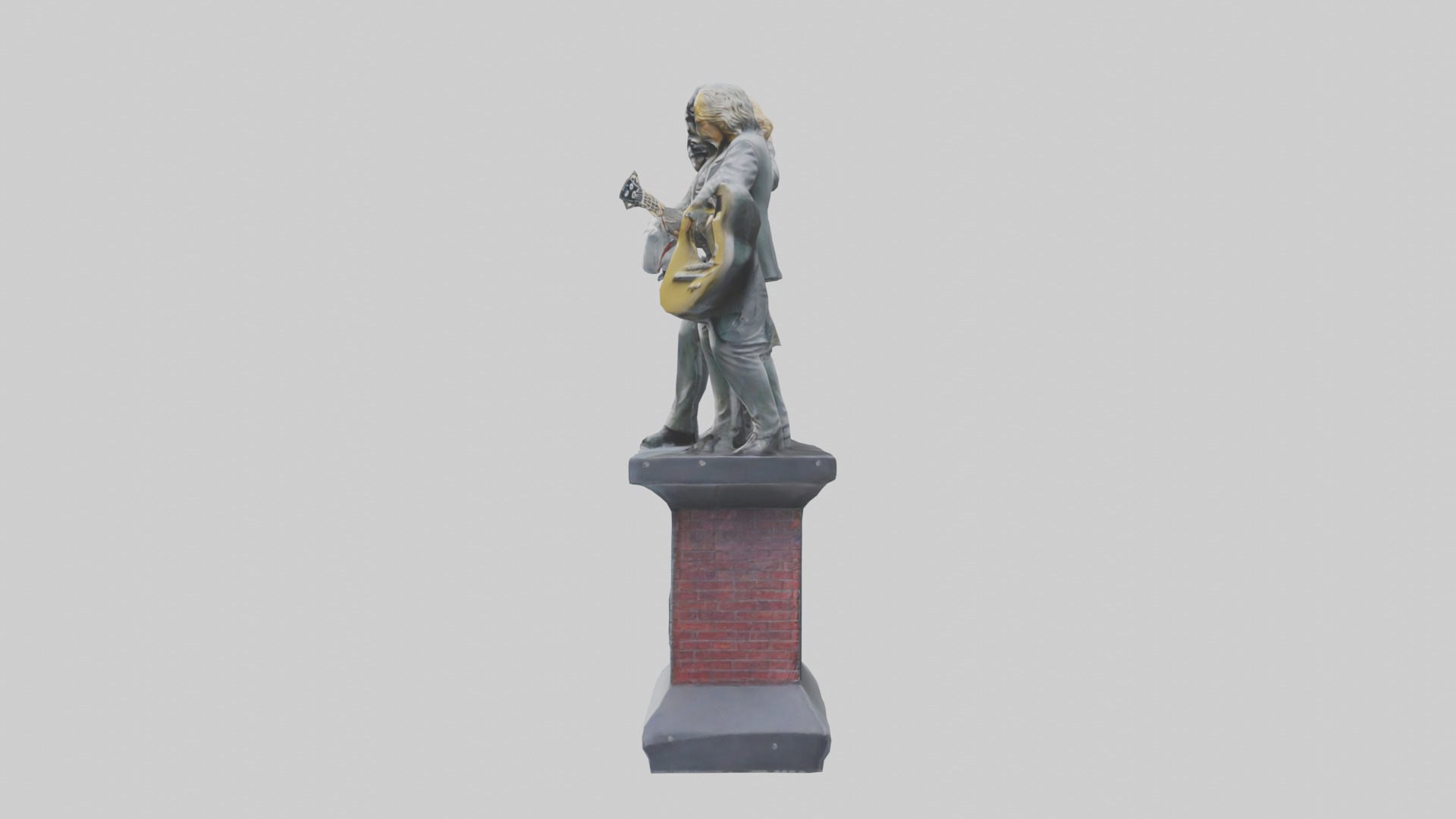 Led Zeppelin statue model Low-poly 3D model_12