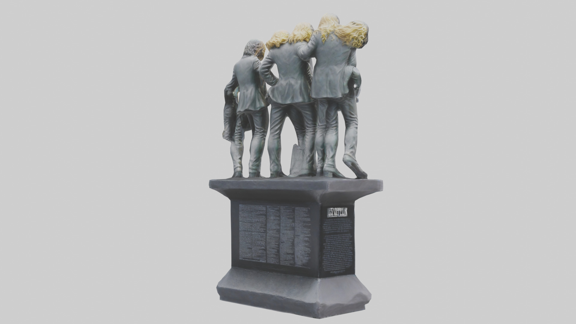Led Zeppelin statue model Low-poly 3D model_4