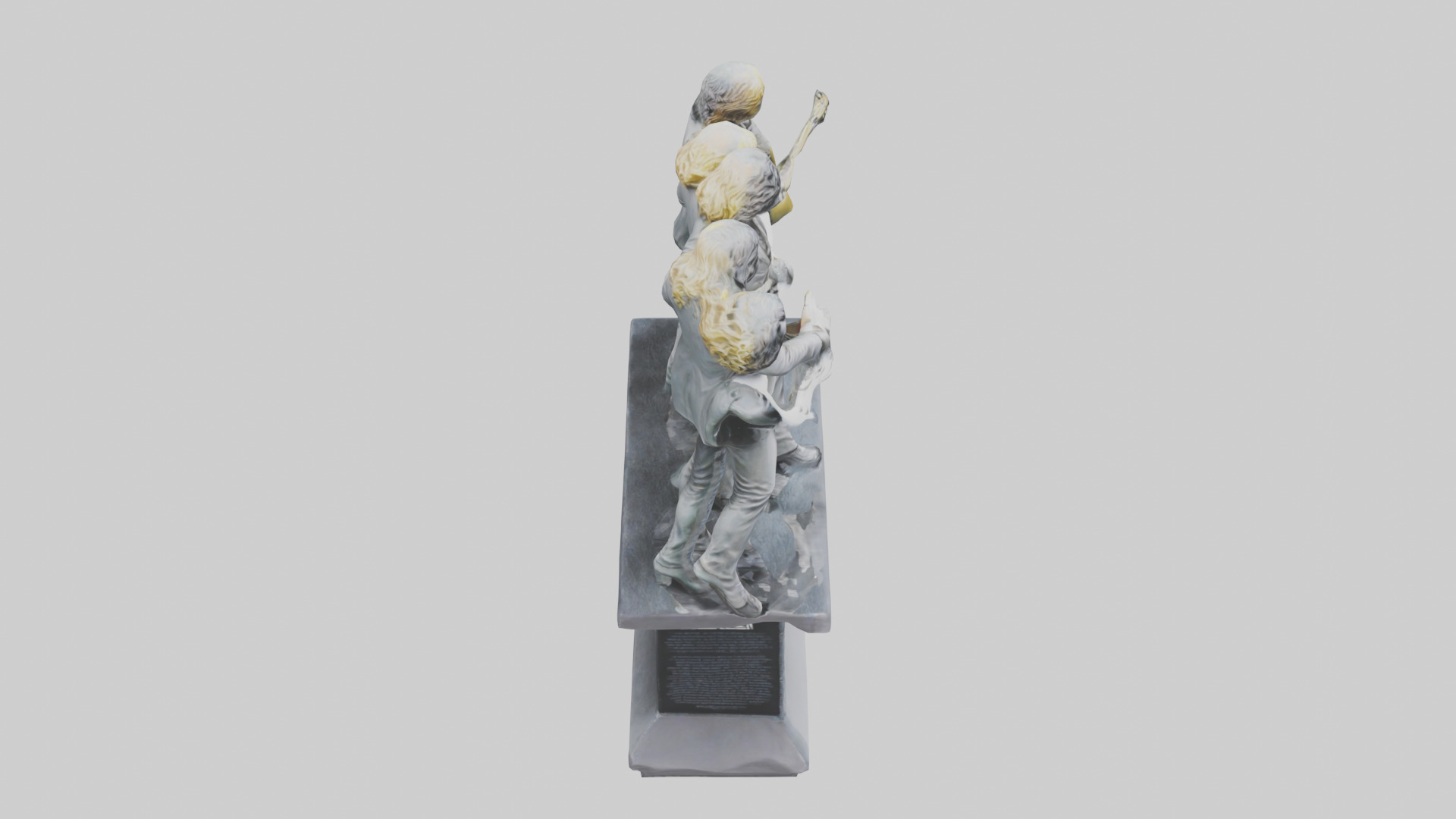 Led Zeppelin statue model Low-poly 3D model_18