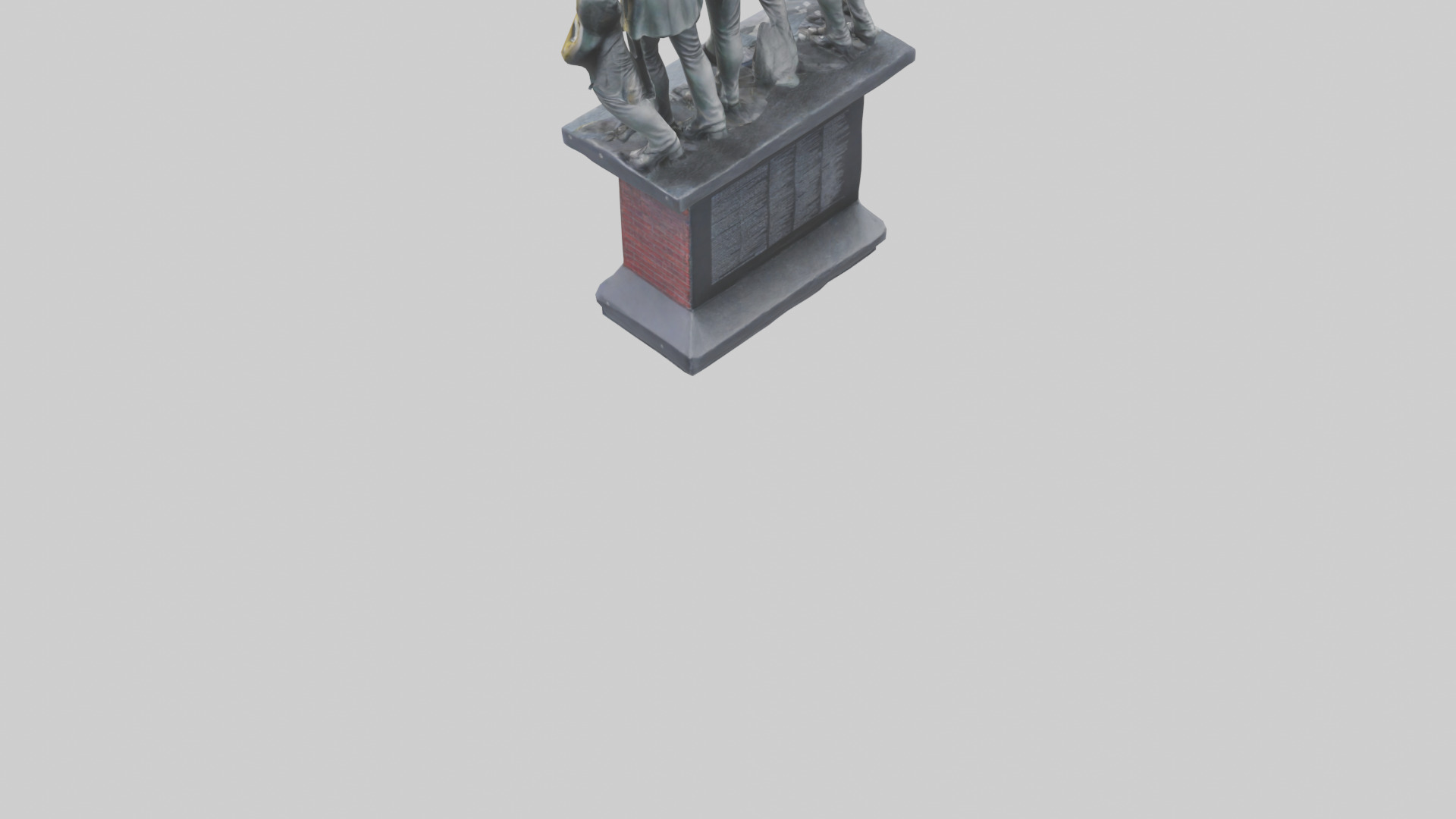 Led Zeppelin statue model Low-poly 3D model_5