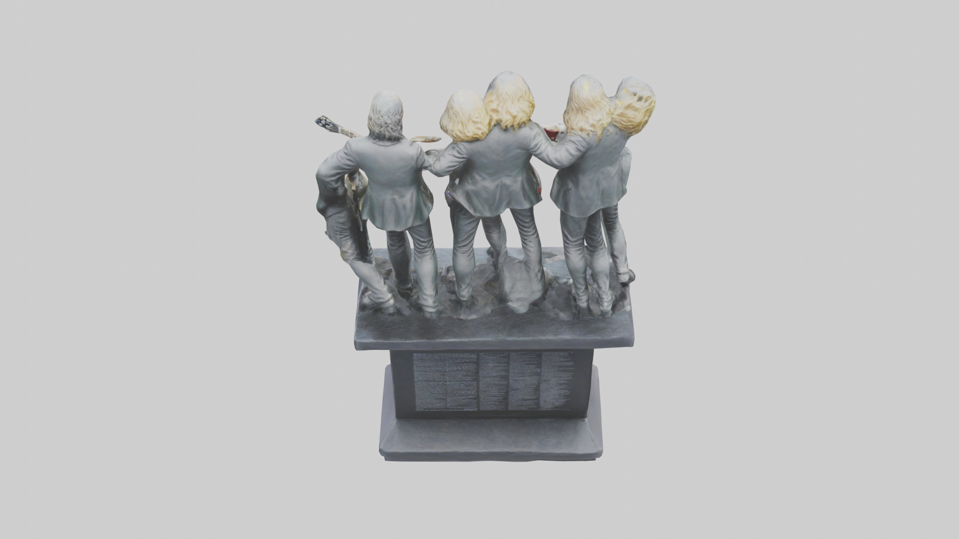 Led Zeppelin statue model Low-poly 3D model_15