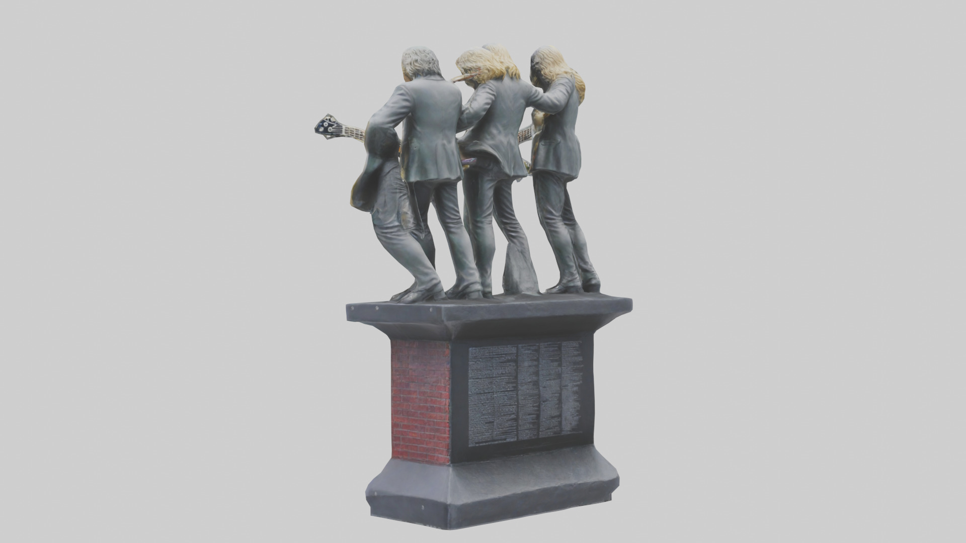 Led Zeppelin statue model Low-poly 3D model_3