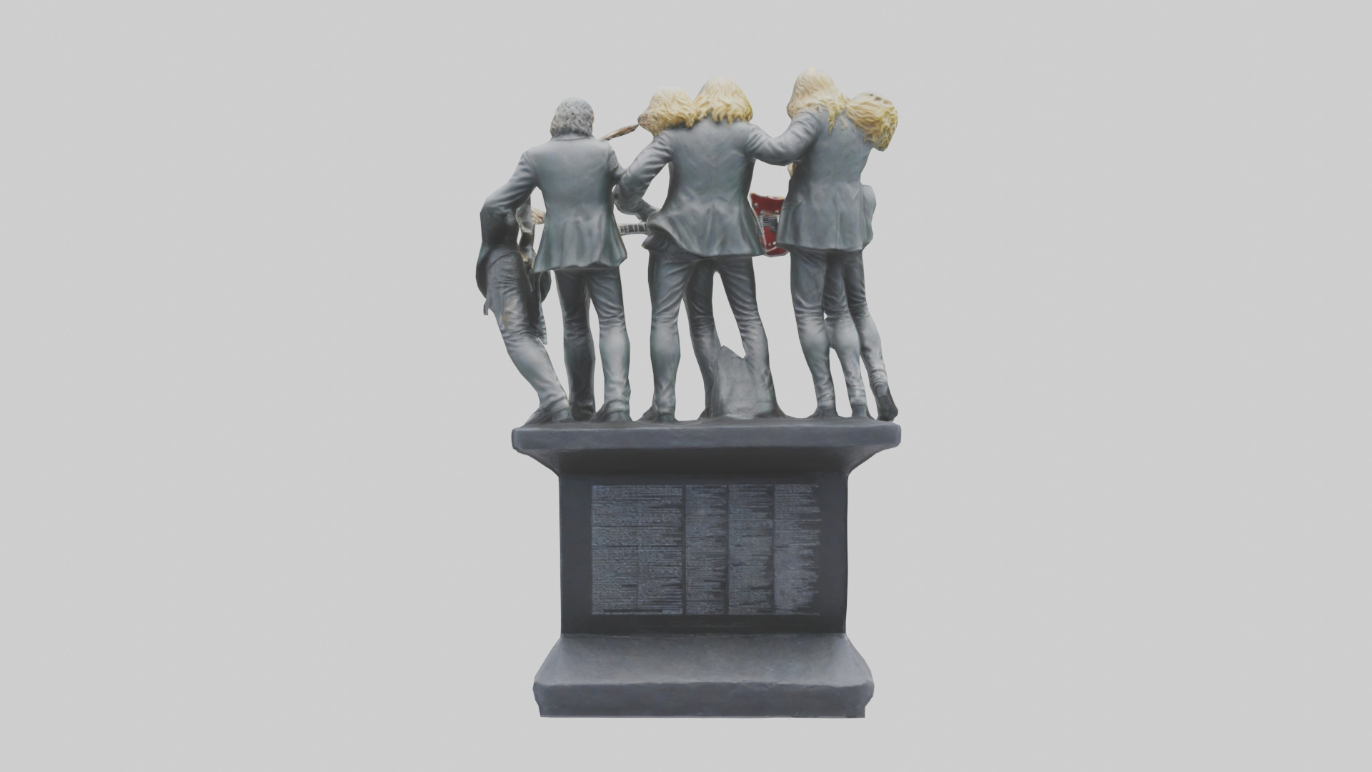 Led Zeppelin statue model Low-poly 3D model_2