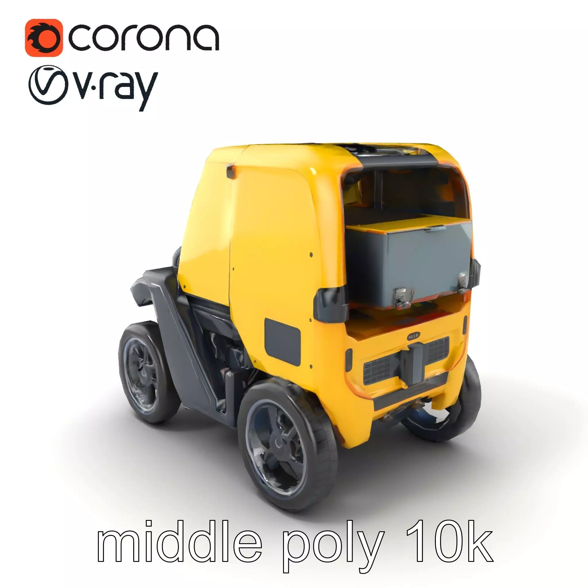 Autonomous Delivery Robot Compact Model Pack Low-poly 3D model_0