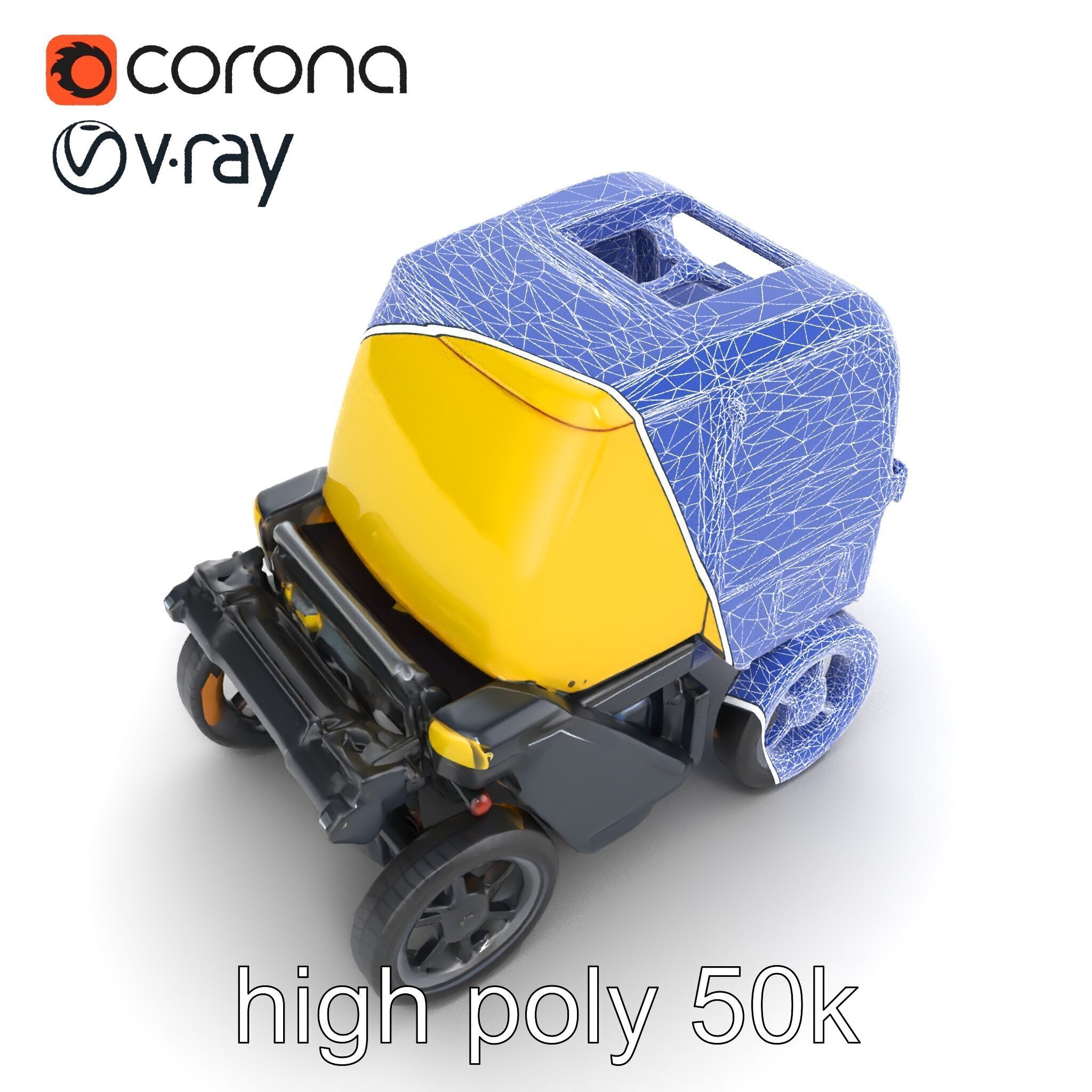 Autonomous Delivery Robot Compact Model Pack Low-poly 3D model_14