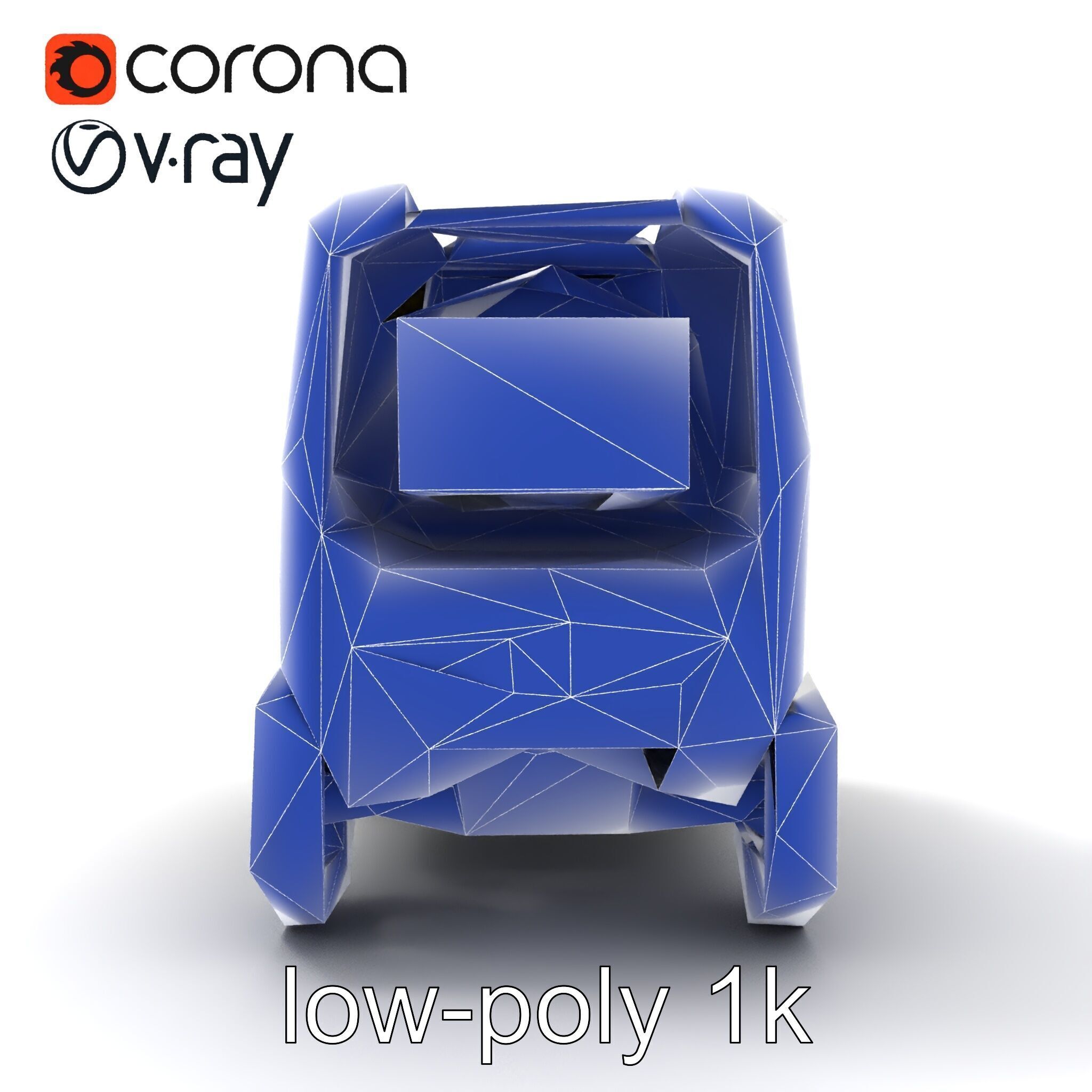 Autonomous Delivery Robot Compact Model Pack Low-poly 3D model_29