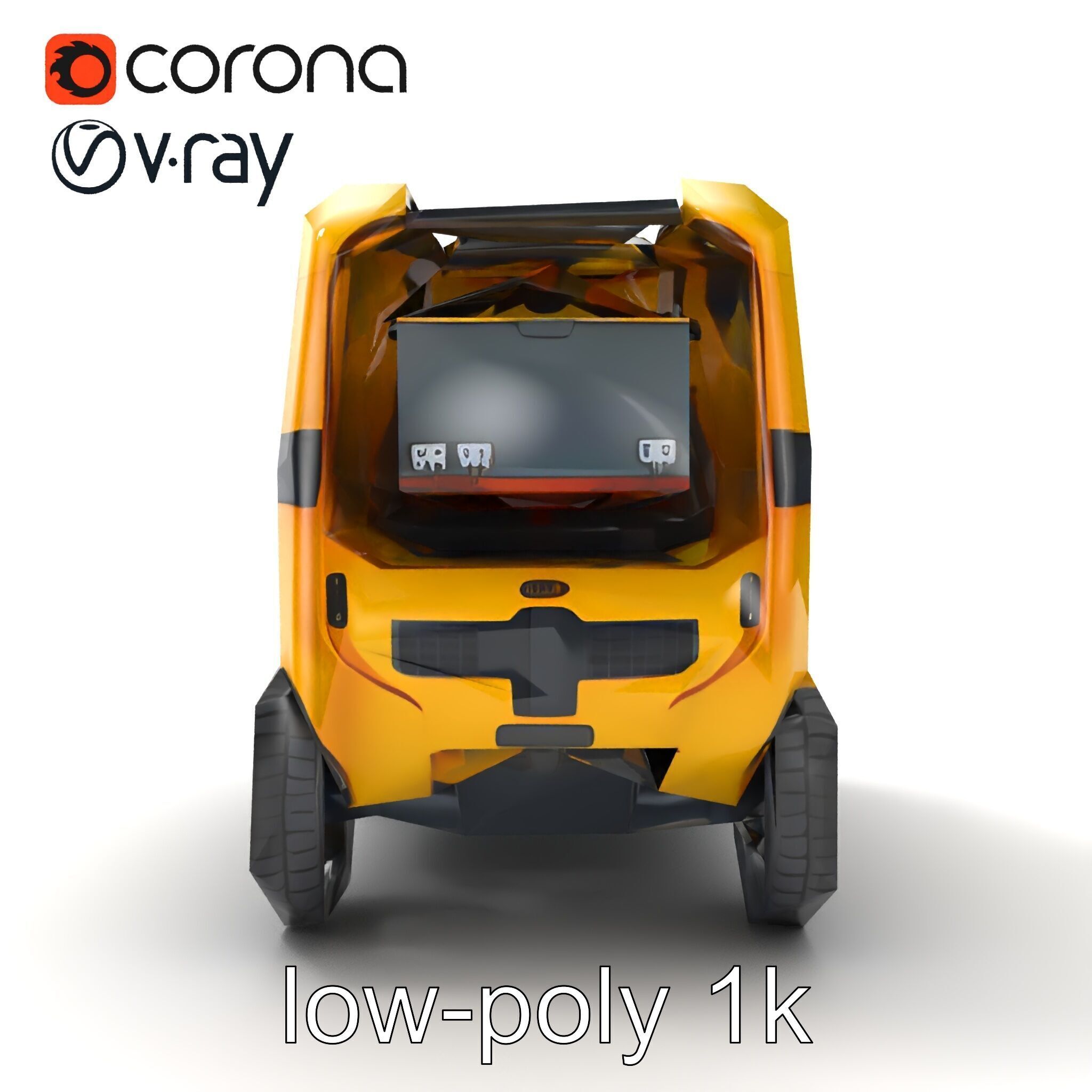 Autonomous Delivery Robot Compact Model Pack Low-poly 3D model_13