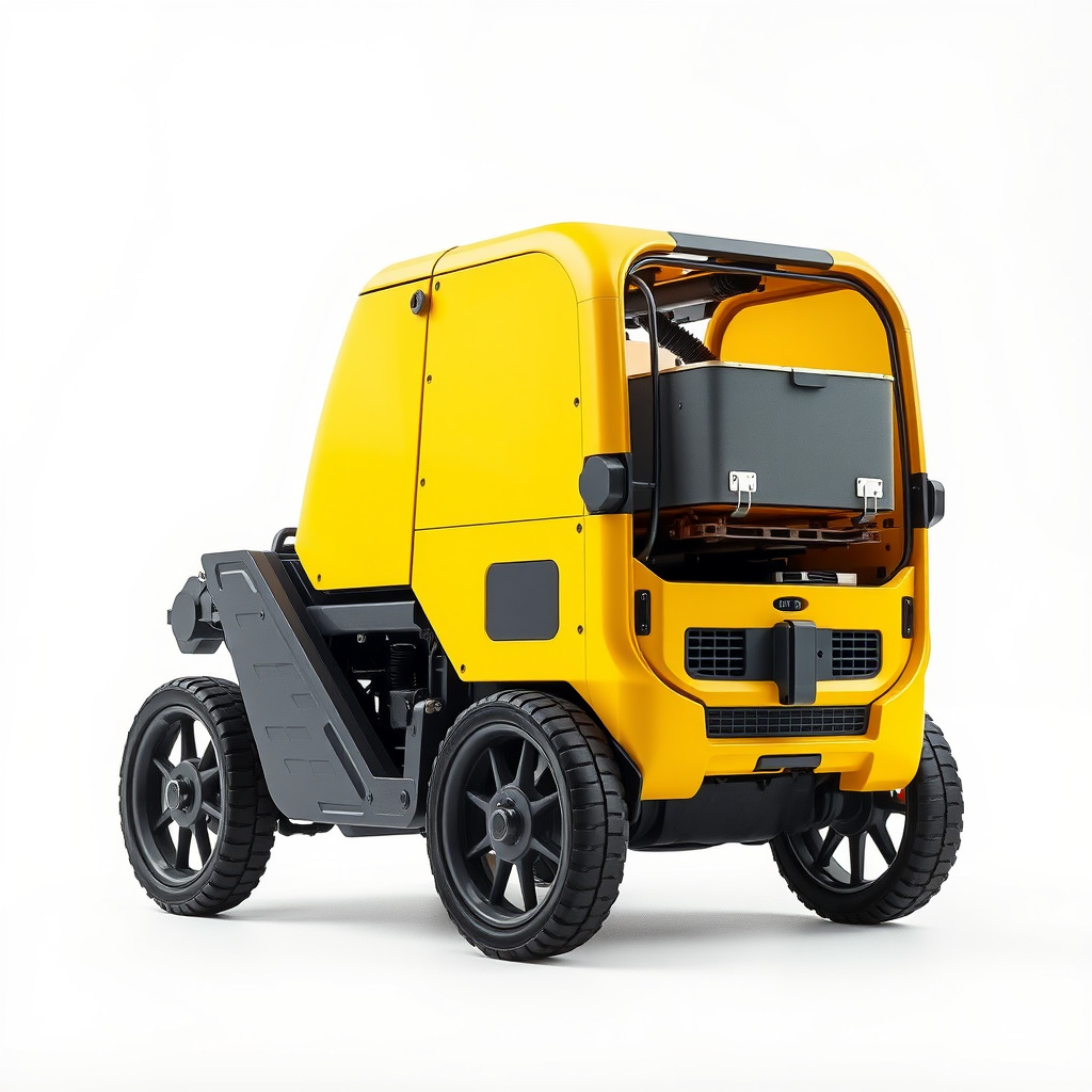 Autonomous Delivery Robot Compact Model Pack Low-poly 3D model_3