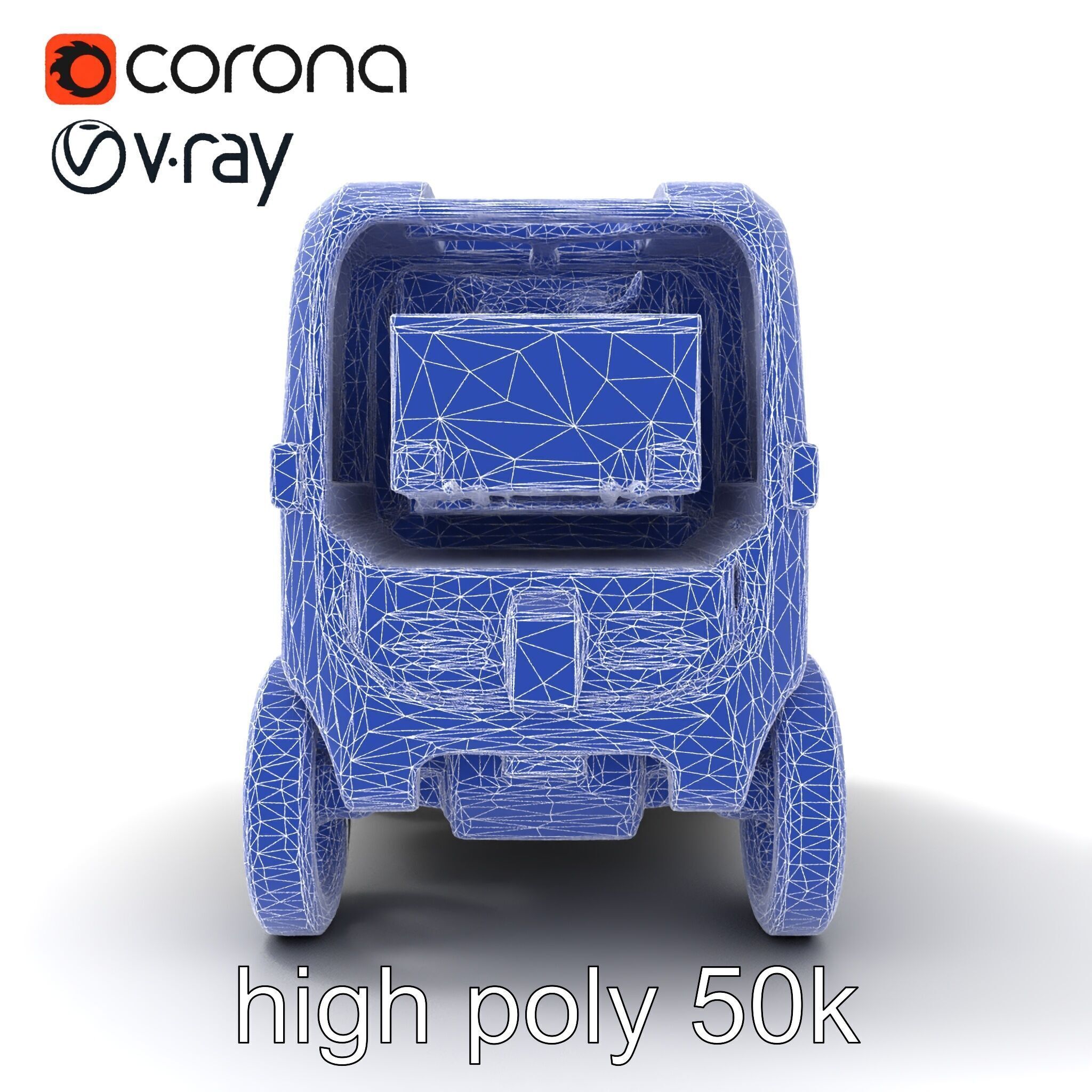 Autonomous Delivery Robot Compact Model Pack Low-poly 3D model_26