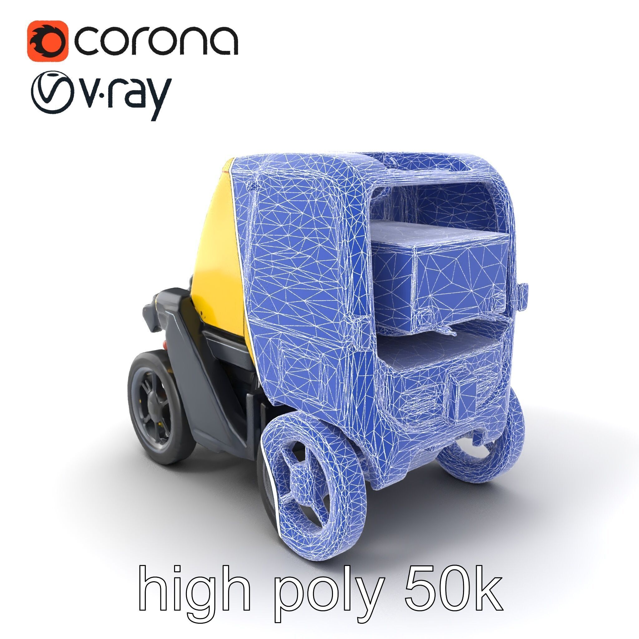 Autonomous Delivery Robot Compact Model Pack Low-poly 3D model_1