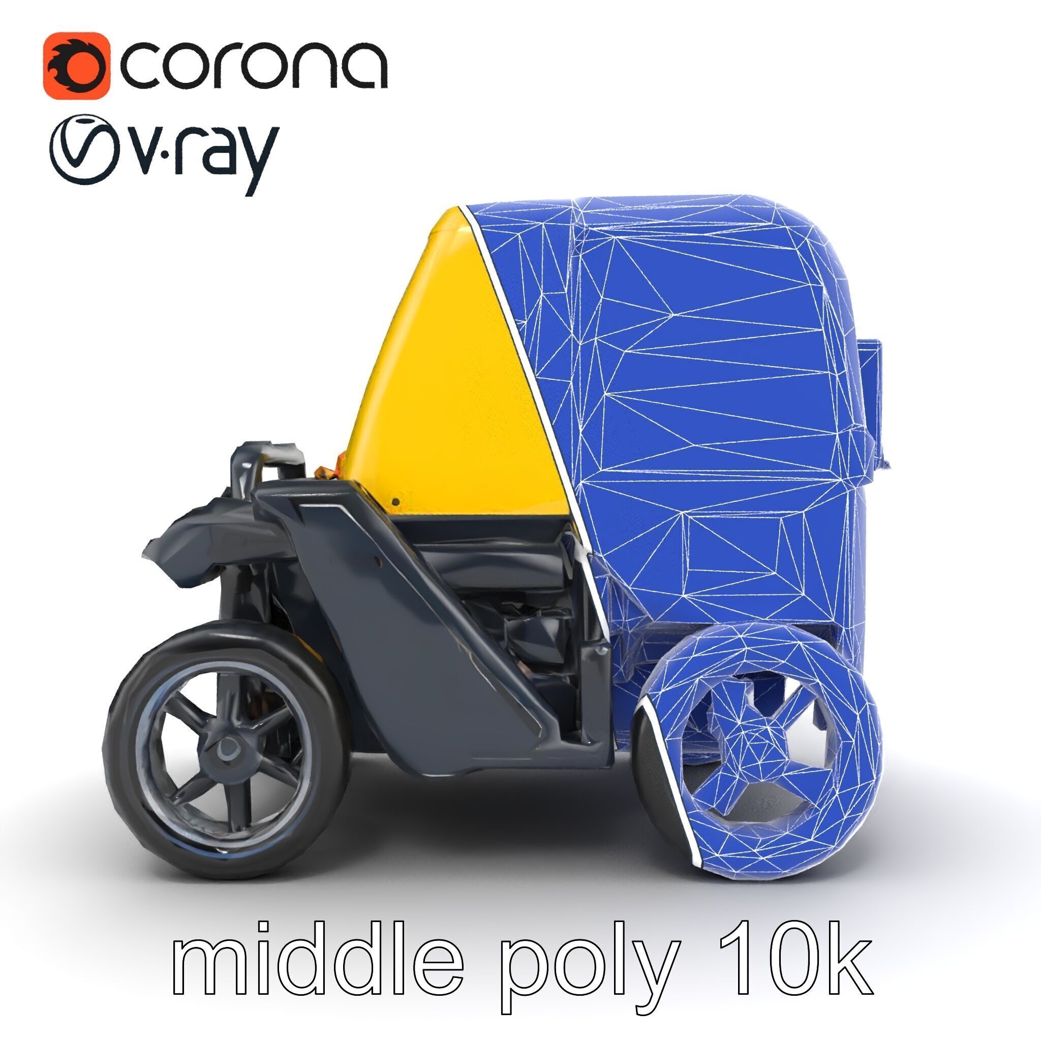 Autonomous Delivery Robot Compact Model Pack Low-poly 3D model_27