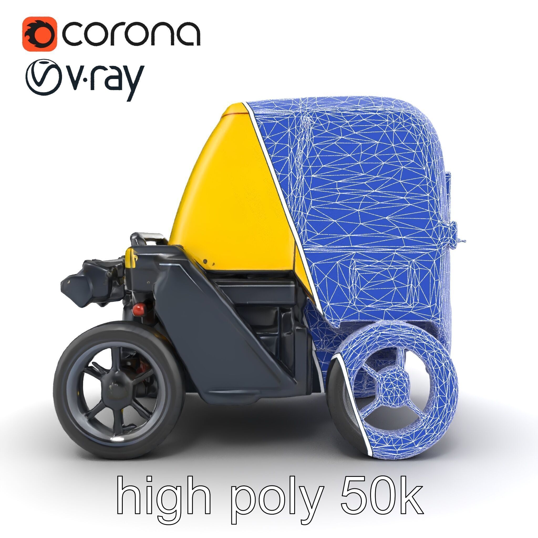 Autonomous Delivery Robot Compact Model Pack Low-poly 3D model_25