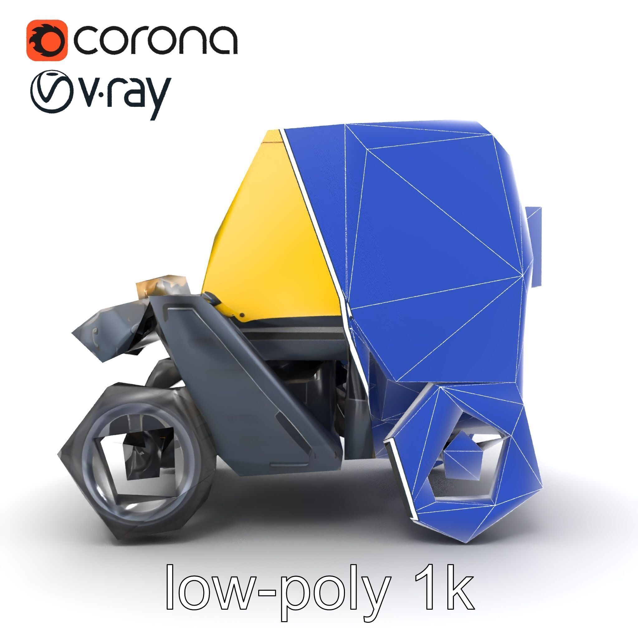 Autonomous Delivery Robot Compact Model Pack Low-poly 3D model_22
