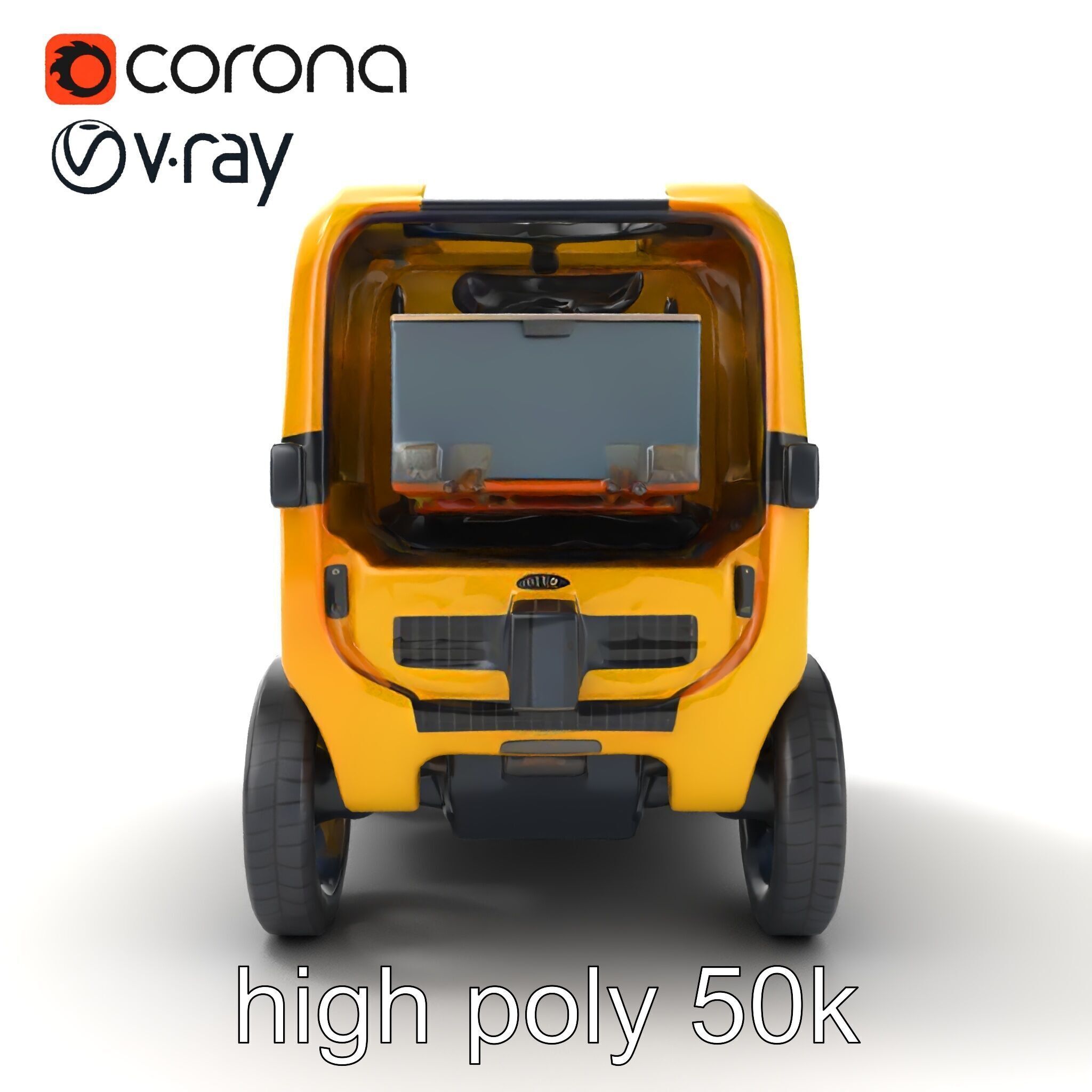 Autonomous Delivery Robot Compact Model Pack Low-poly 3D model_12