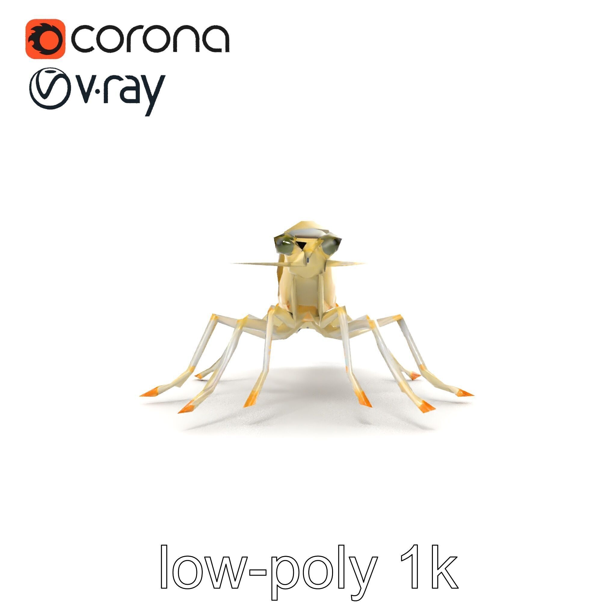 Ghost Shrimp Semi-Transparent Model Pack Low-poly 3D model_21