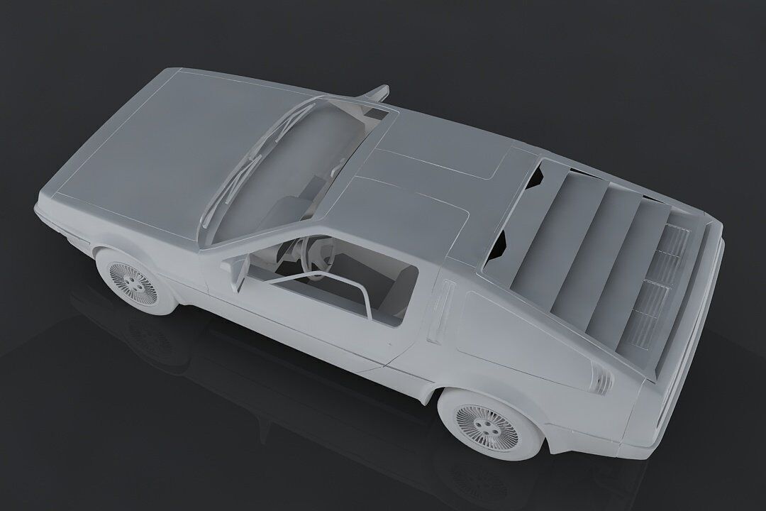 Delorean DMC 12 Low-poly 3D model_10
