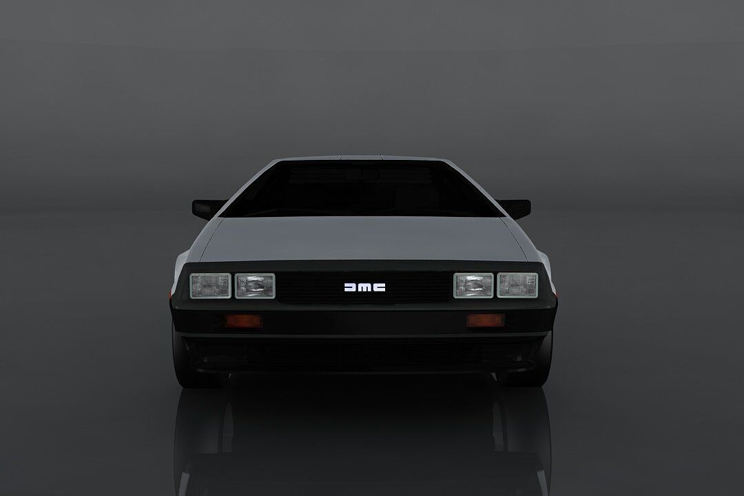Delorean DMC 12 Low-poly 3D model_4