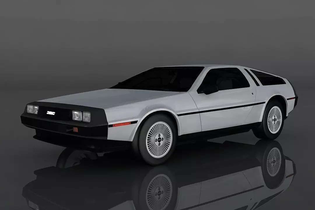 Delorean DMC 12 Low-poly 3D model_0