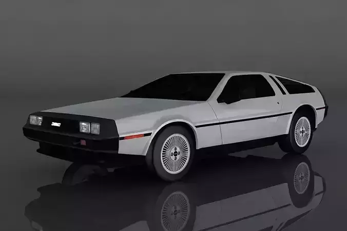 Delorean DMC 12 Low-poly 3D model