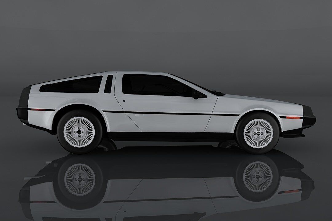 Delorean DMC 12 Low-poly 3D model_6