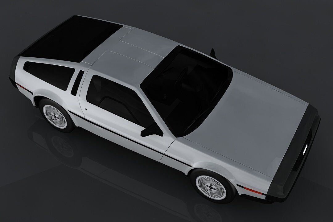 Delorean DMC 12 Low-poly 3D model_5