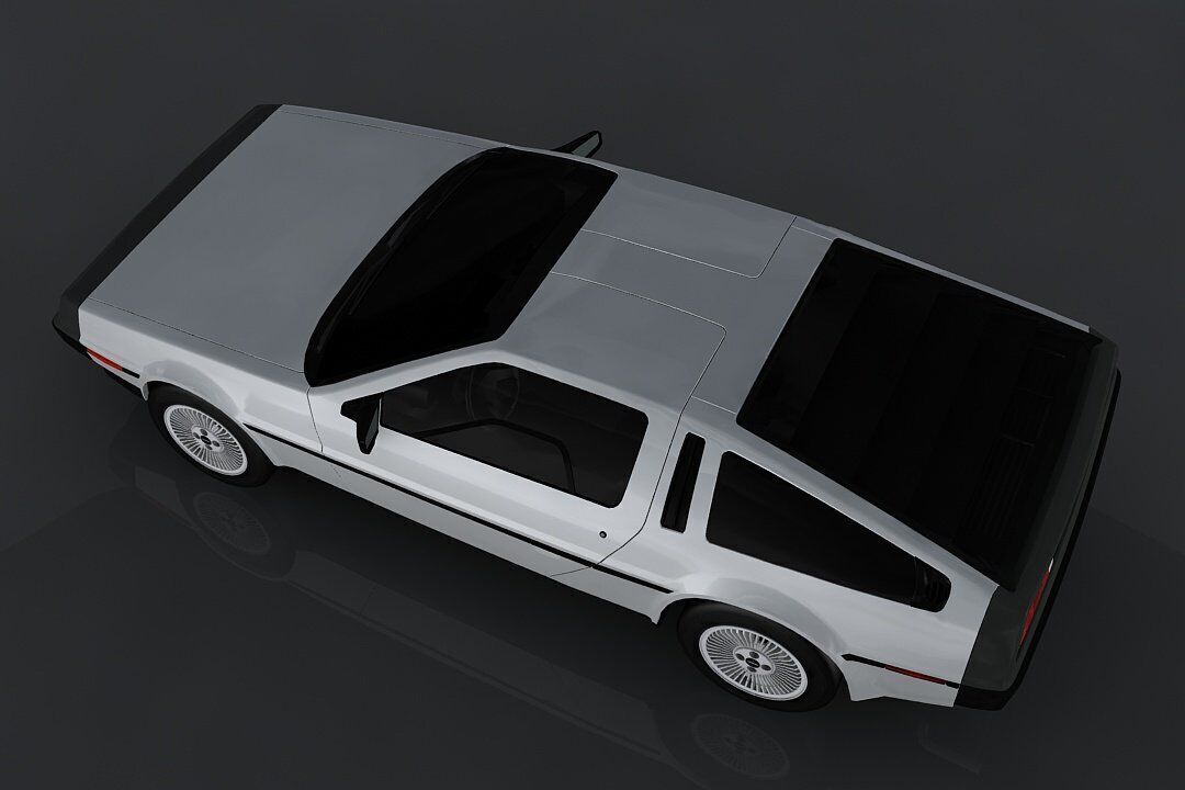 Delorean DMC 12 Low-poly 3D model_9