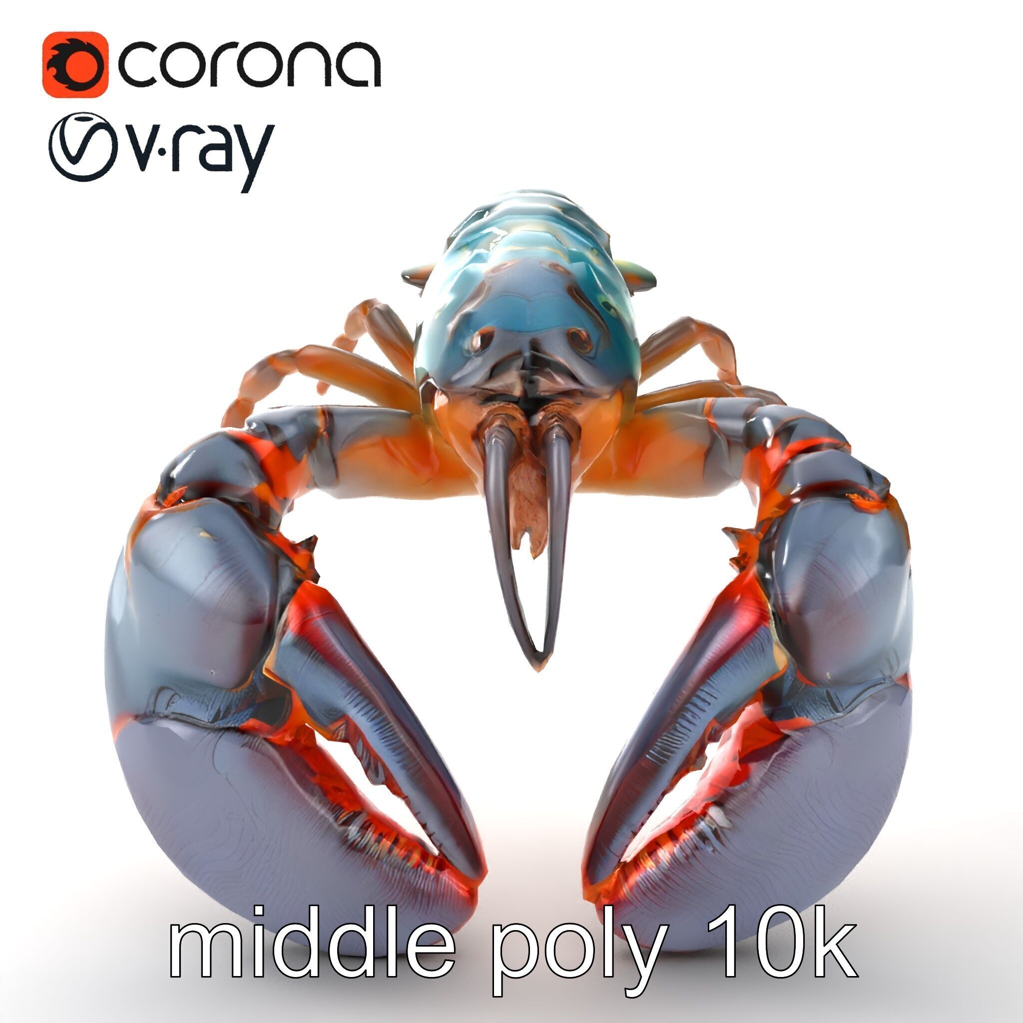 Lobster Realistic Textured Shell Model Pack Low-poly 3D model_30