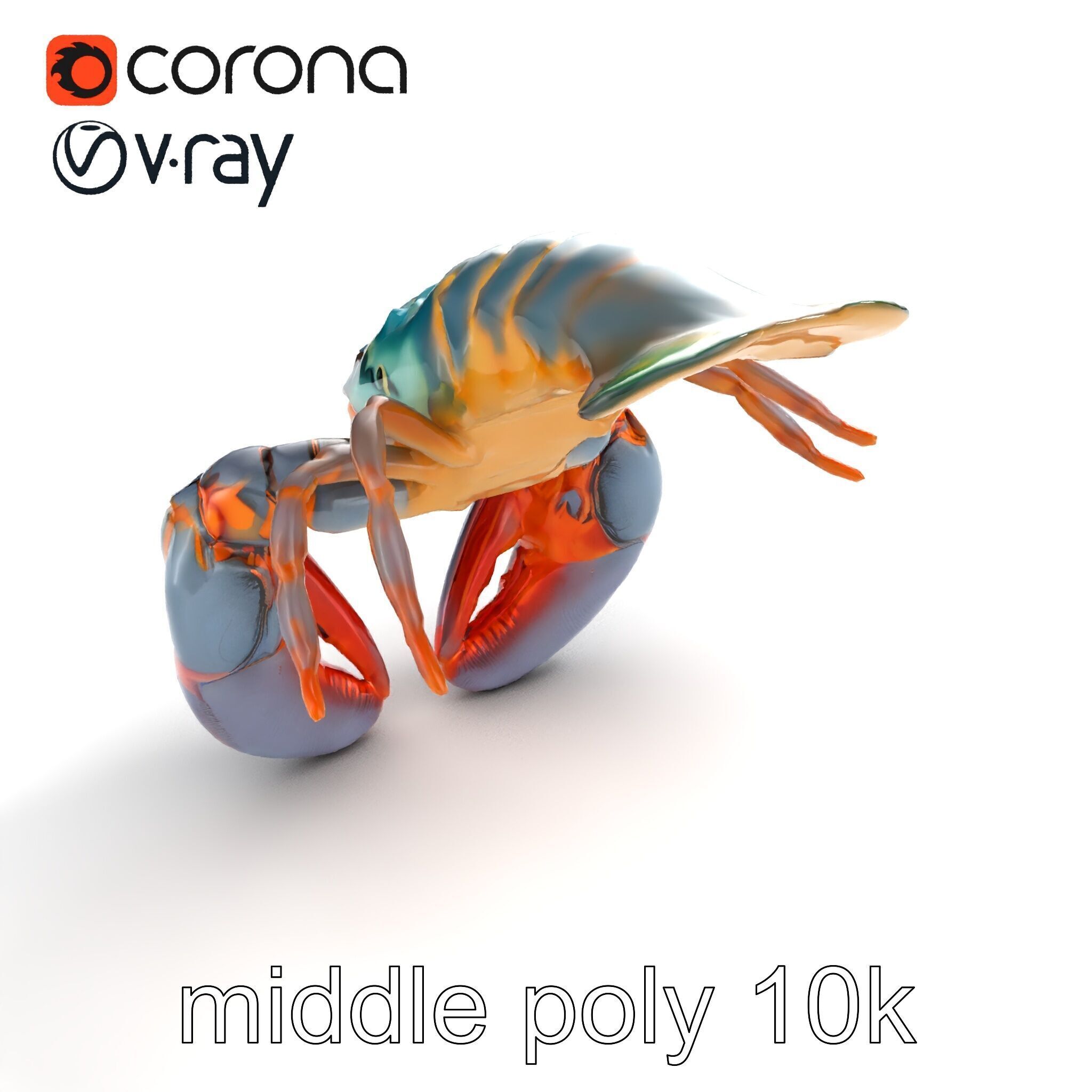 Lobster Realistic Textured Shell Model Pack Low-poly 3D model_7