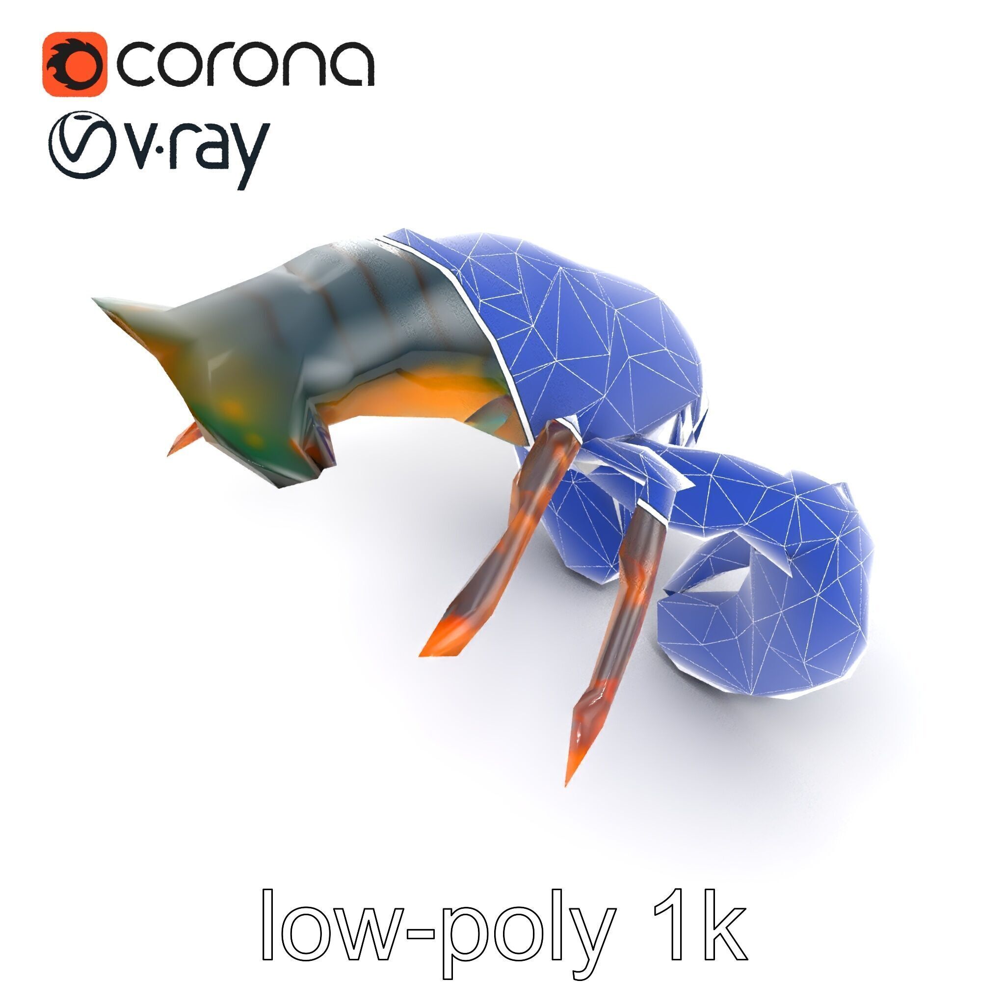 Lobster Realistic Textured Shell Model Pack Low-poly 3D model_17